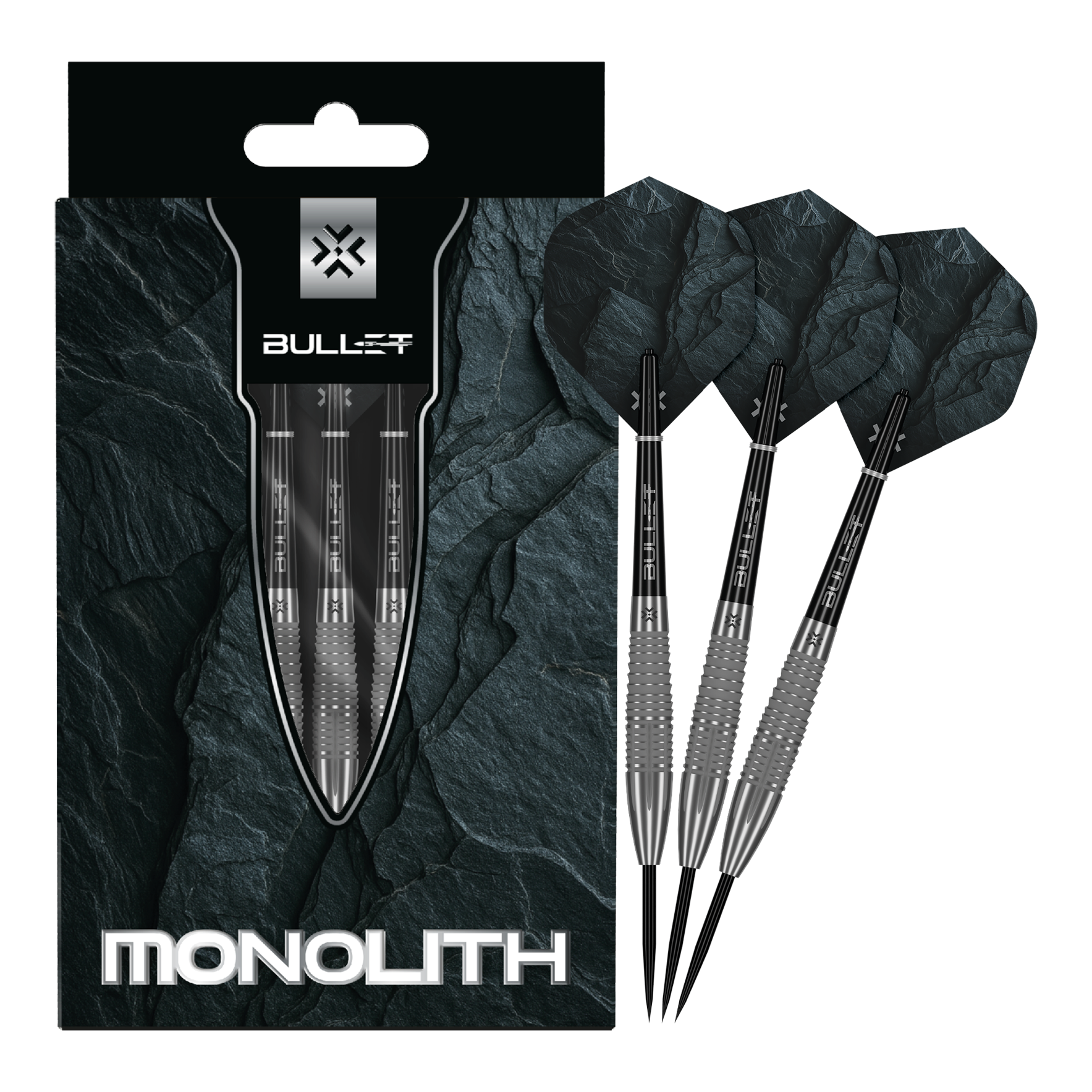 Fléchettes en acier Bullet Monolith Abgebildet sind die Bullet Monolith Steel Darts in voller Länge. Dieses Produkt eignet sich für das Steeldart-Spiel.