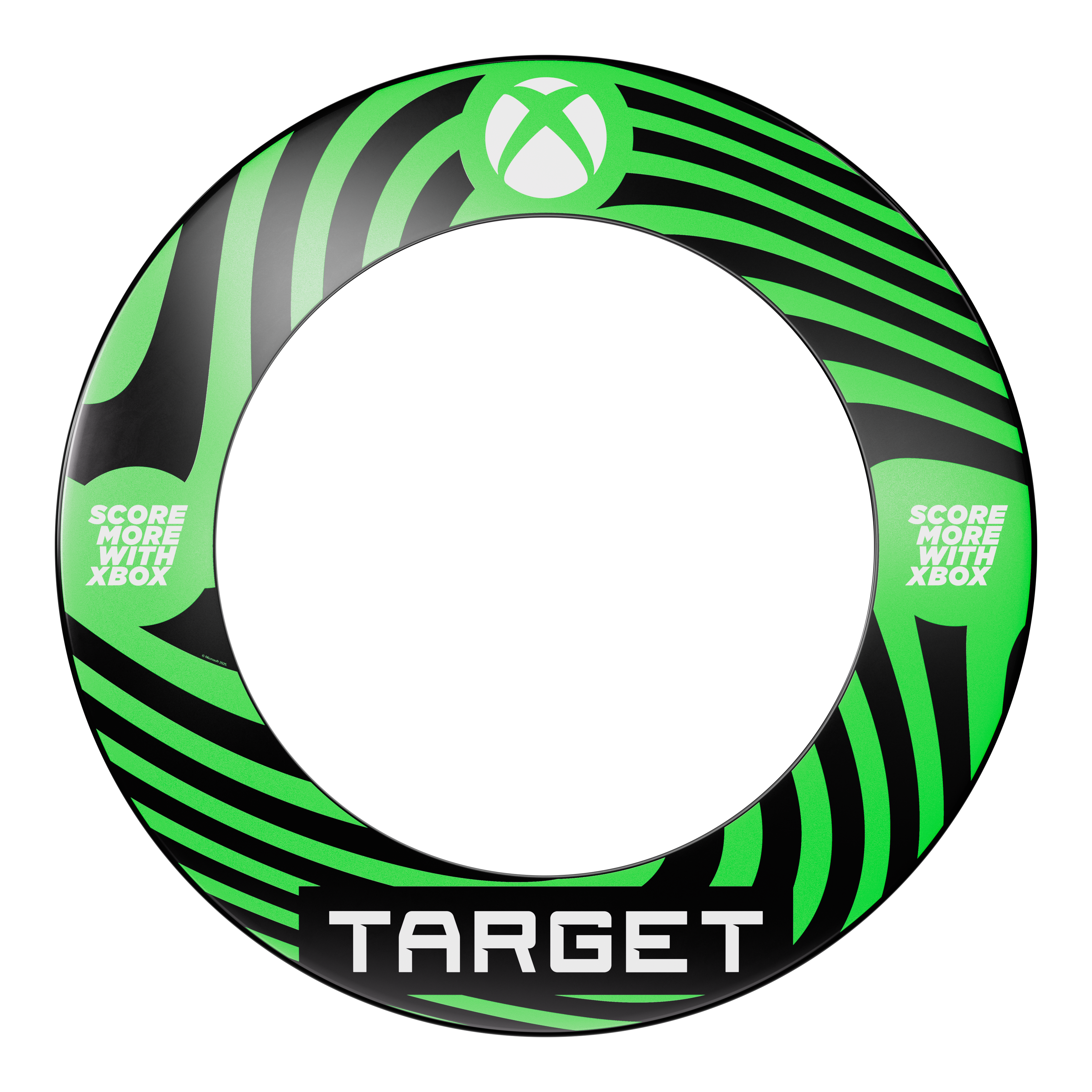 Pack de fléchettes et de jeux de fléchettes Target Xbox Abgebildet ist das Target Xbox Dartboard Surround Bundle. Dieses Produkt bietet einen Schutzrahmen für die Dartscheibe.