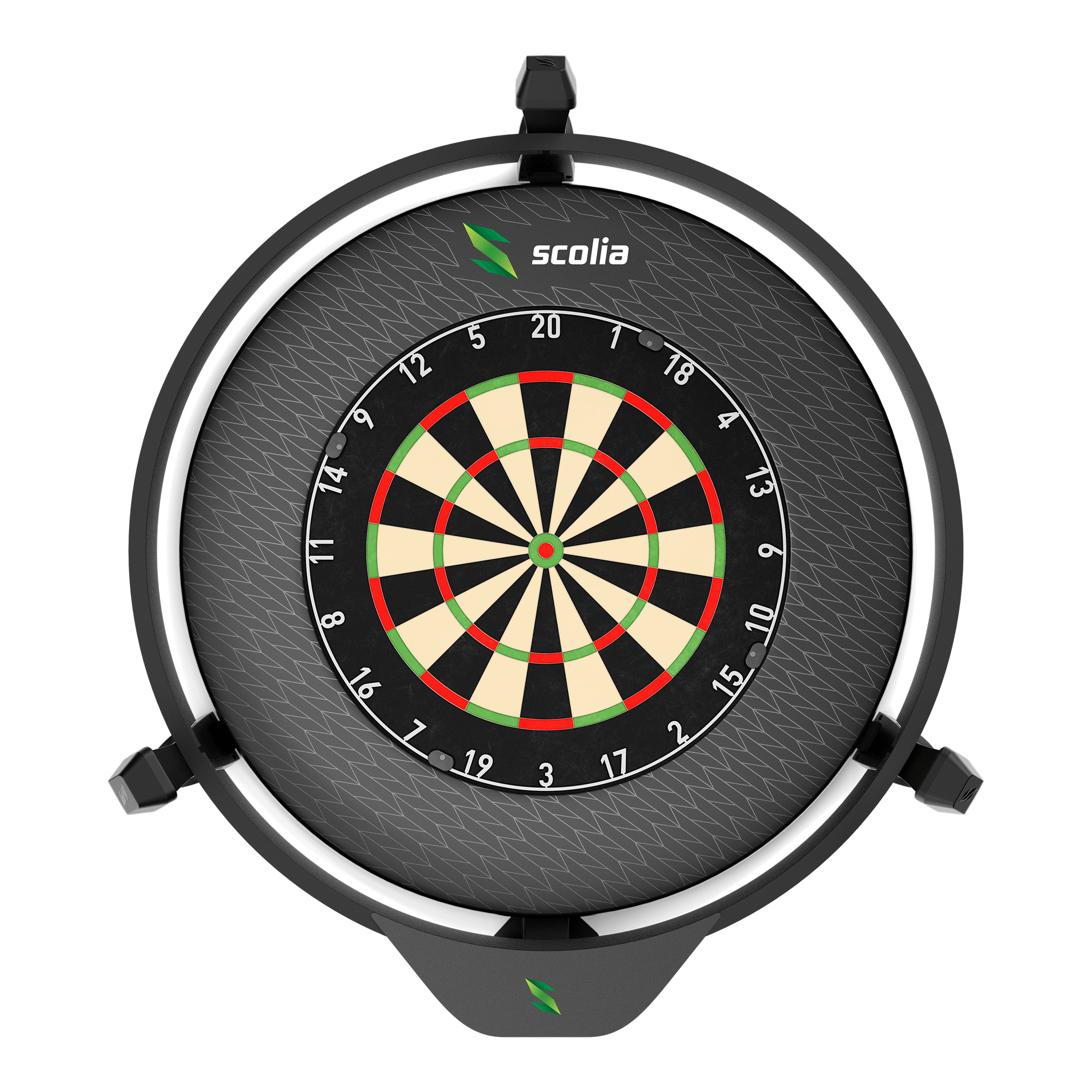 Cadre de cible Scolia Signature Abgebildet ist der Scolia Signature Dartboard Surround. Er verhindert Beschädigungen durch fehlgeworfene Dartpfeile.