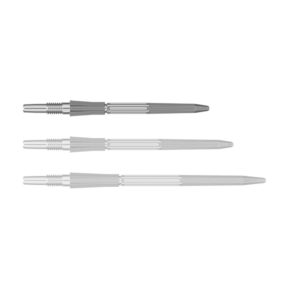 Pointes de fléchettes en acier Target Elysian Archetype 43 Swiss Point - Argent Abgebildet ist eine silberne SwissPoint Dartspitze, 30 mm lang. Die Spitze stammt vermutlich von Target Elysian Archetype 43.