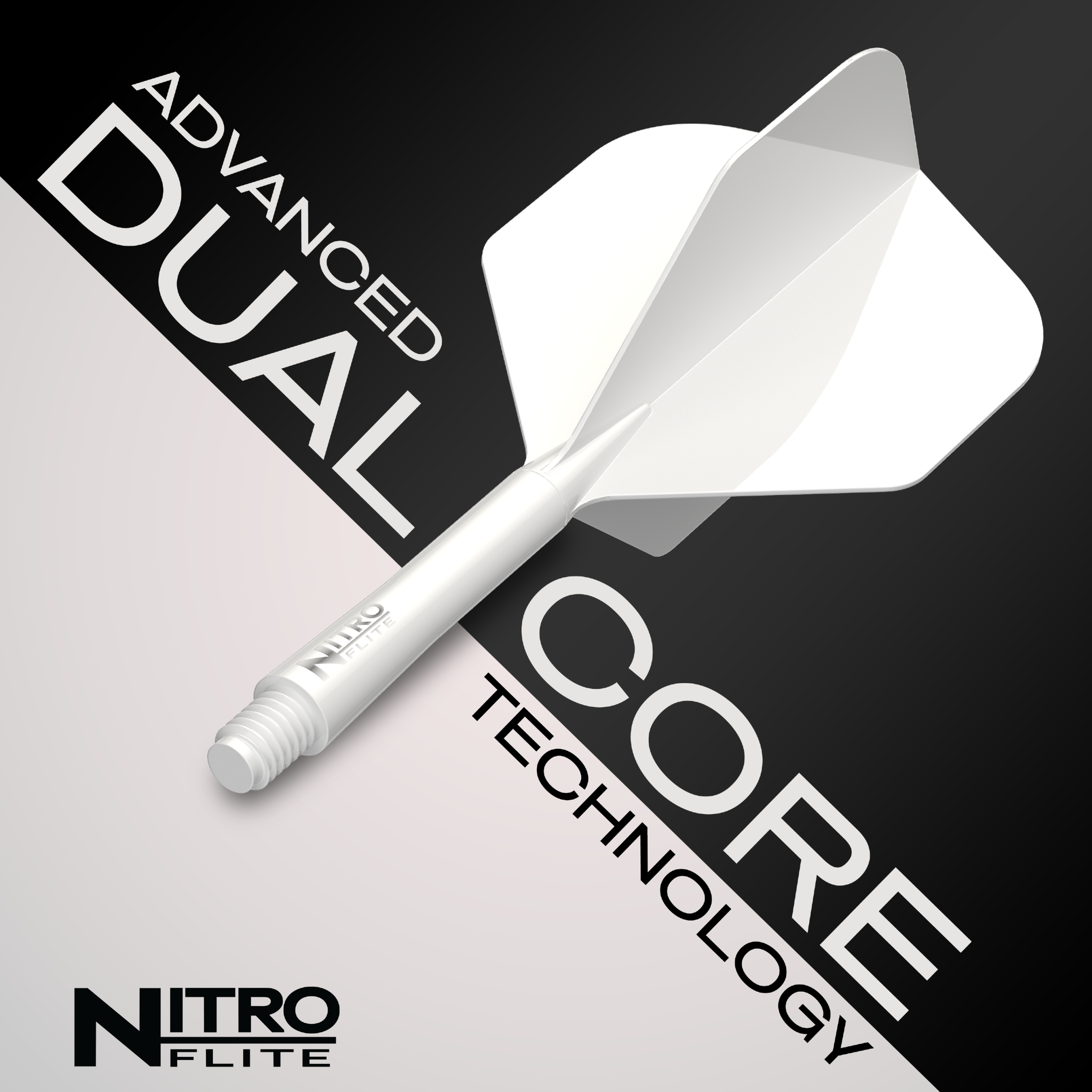 Ailettes Red Dragon Nitroflite blanches, tige blanche, n° 2 Abgebildet ist der Red Dragon Nitroflite White Shaft White Flights No2. Der Artikel besteht aus weißen Dartflights mit weißem Schaft.