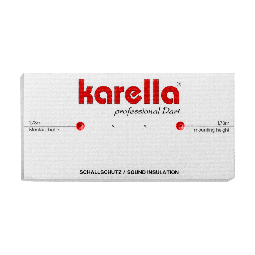 Insonorisation compacte Karella pour cibles de fléchettes en acier Das Bild zeigt den Kompakten Schallschutz Karella für Steeldartboards. Er dient zur Schallreduzierung bei Steeldartboards.