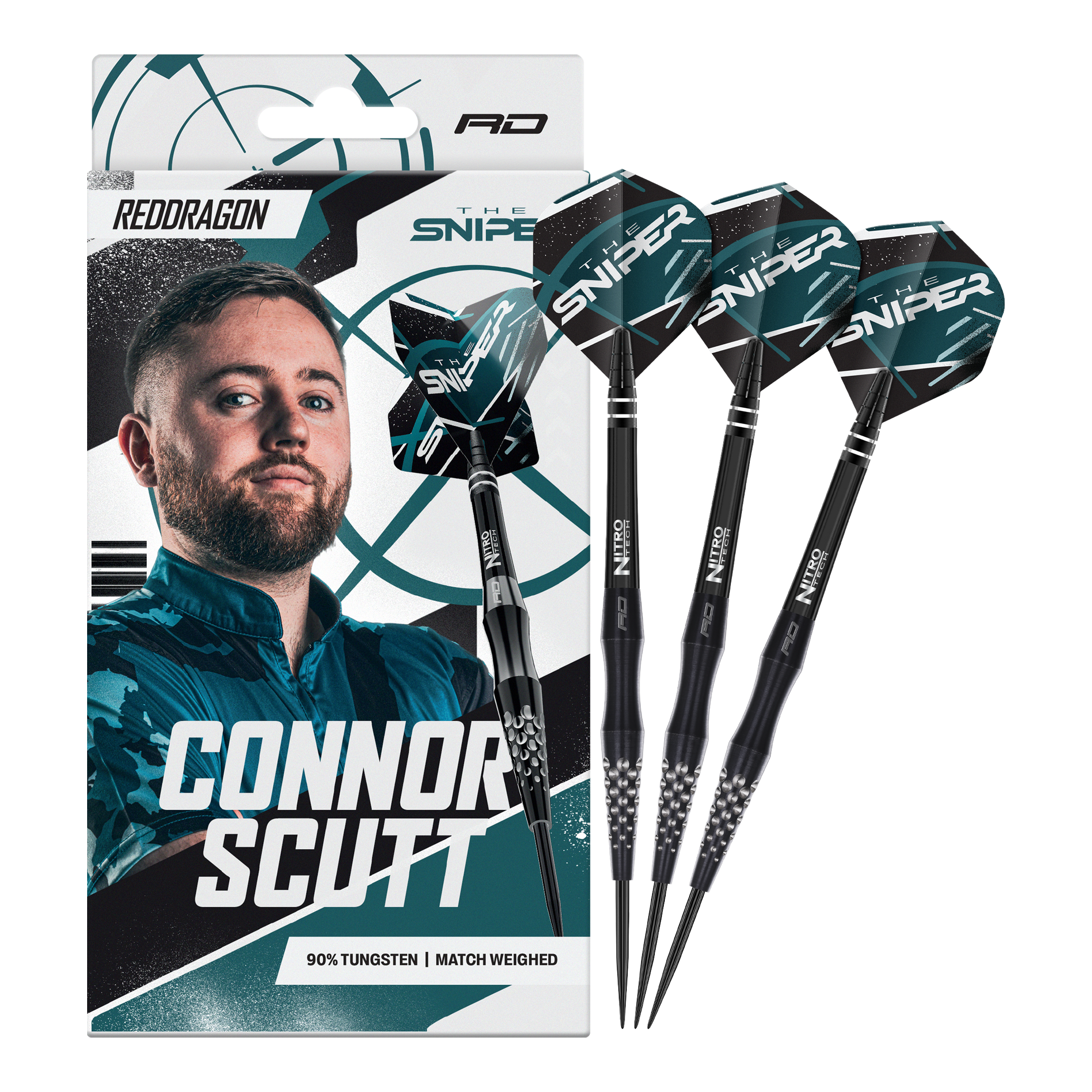 Fléchettes en acier Red Dragon Connor Scutt The Sniper - 22 g Das Foto präsentiert Red Dragon Connor Scutt The Sniper Steeldarts - 22g. Diese Darts sind ideal für ambitionierte Dartspieler.
