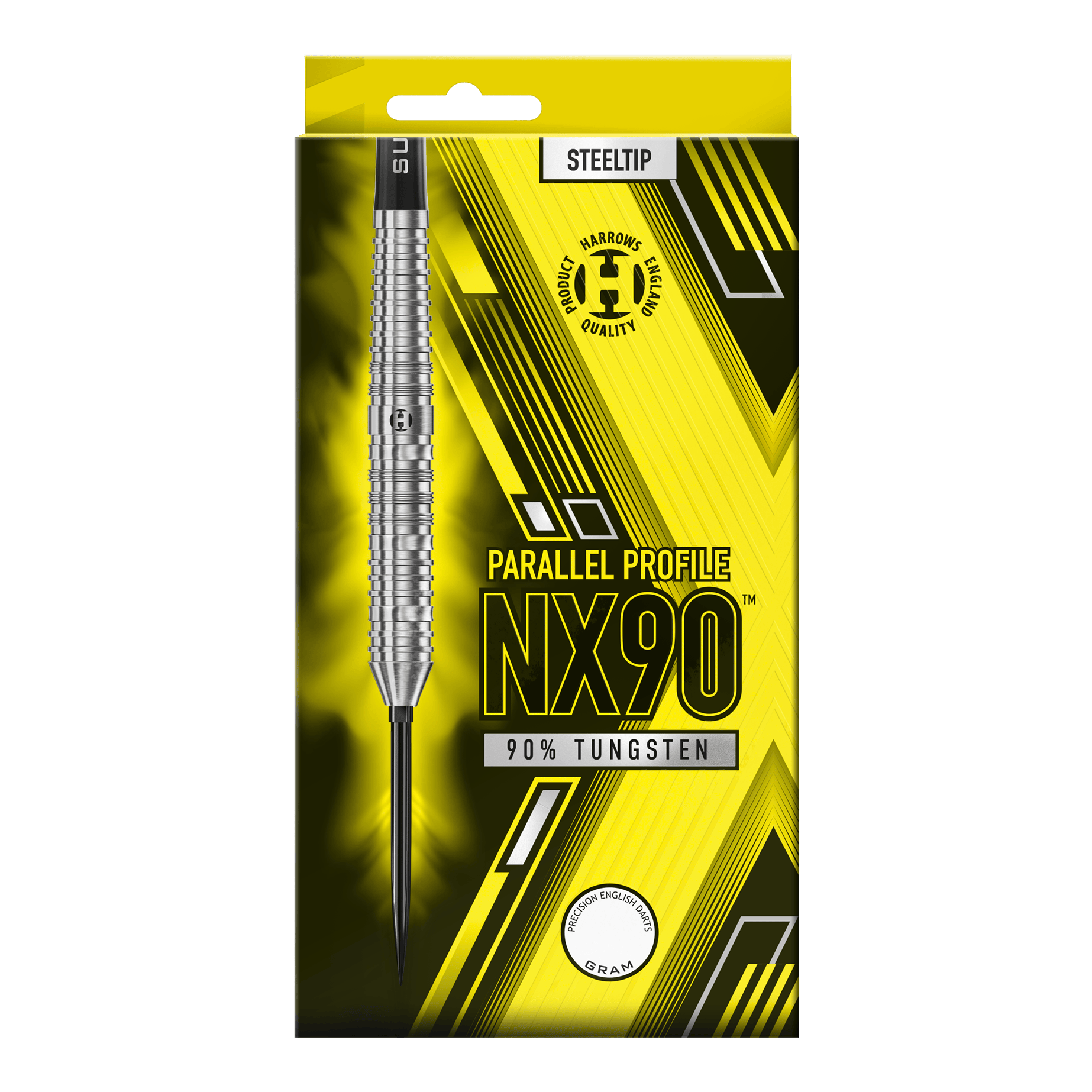 Fléchettes en acier Harrows NX90 Parallel Quick Point Das Bild präsentiert die Harrows NX90 Parallel Quick Point Steeldarts. Das Produkt ist für den Einsatz beim Steeldart geeignet.