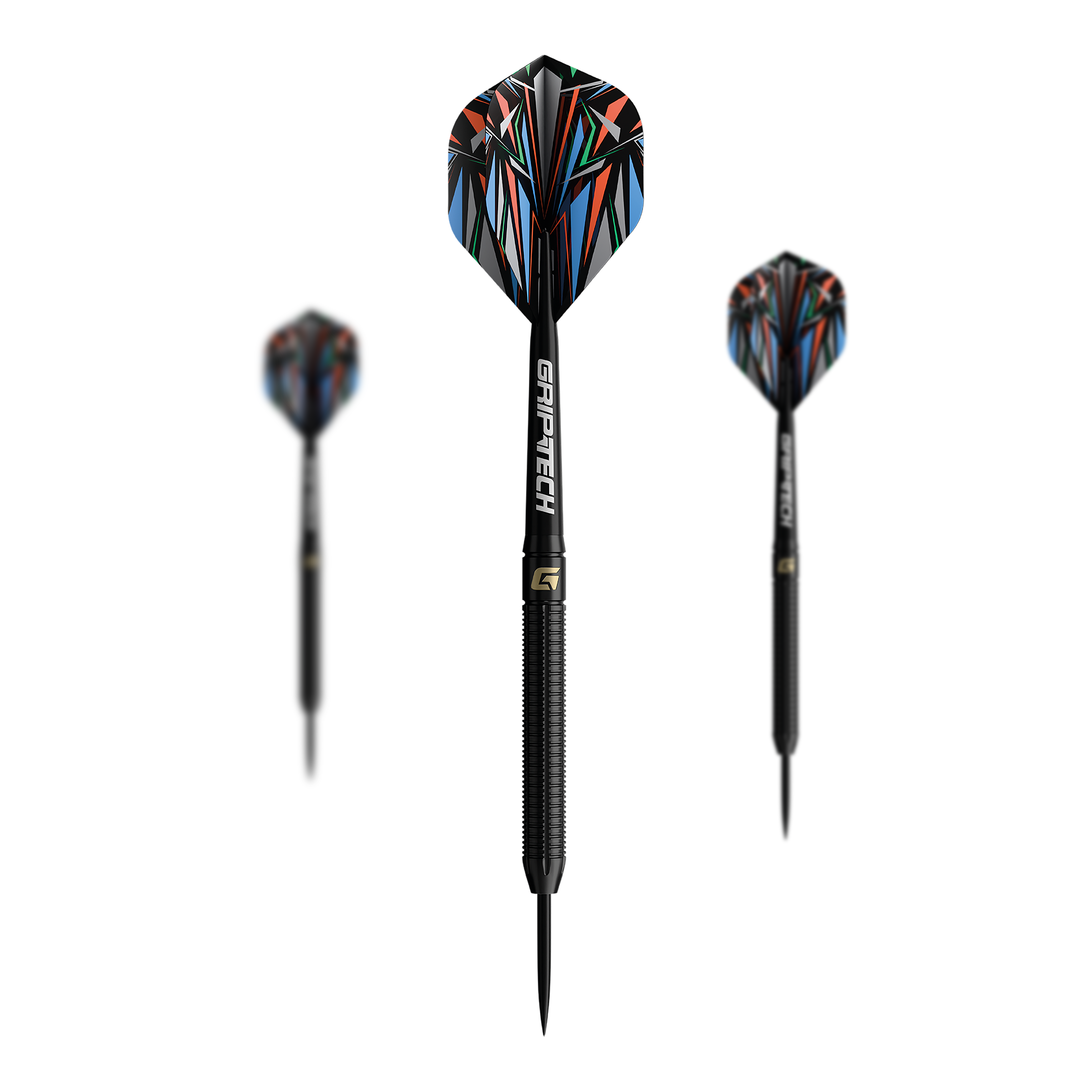 Fléchettes GOAT Athlete en acier tungstène noir Das Bild zeigt die GOAT Athlete Black Tungsten Steeldarts. Die Darts haben ein elegantes, schwarzes Design und sind aus Wolfram gefertigt.