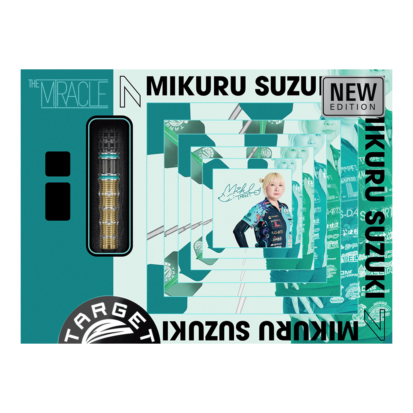 Fléchettes souples Target Mikuru Suzuki The Miracle GEN7.5 - 19 g Zu sehen sind die Target Mikuru Suzuki The Miracle GEN7.5 Softdarts - 19g. Das Produkt ist für Softdart-Spiele konzipiert.