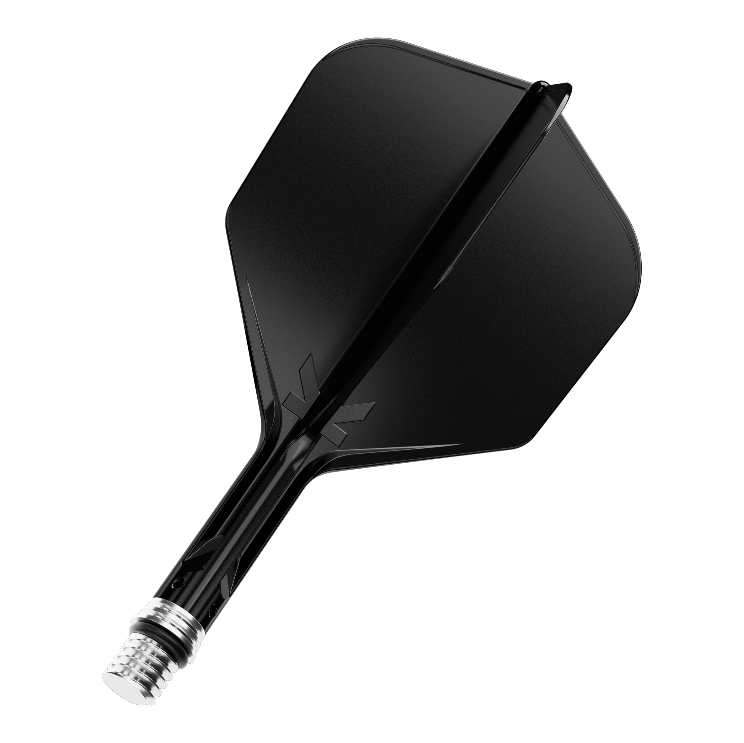 Ailerons Target K-Shift No6 - Noir Gezeigt ist ein einzelner Dart Flight in Schwarz, Modell KShift No6, 19mm. Es ist ein Zubehörteil von Target.