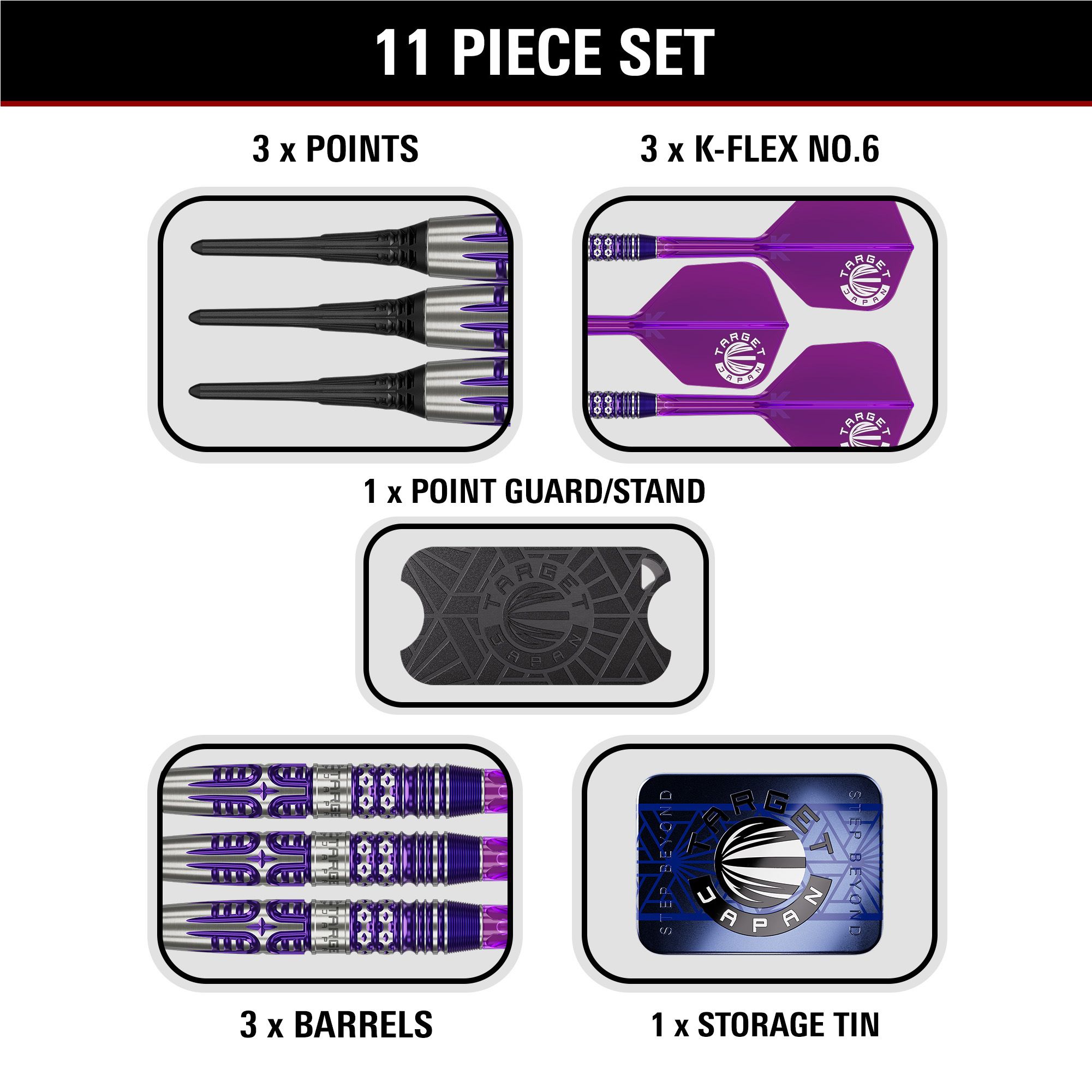 Fléchettes souples Target Japan Endeavor Kasumi Sato GEN3 - 19 g Zu sehen ist das Set Target Japan Endeavour Kasumi Sato GEN3 Softdarts - 19g. Die Darts sind speziell für den japanischen Markt entworfen worden.