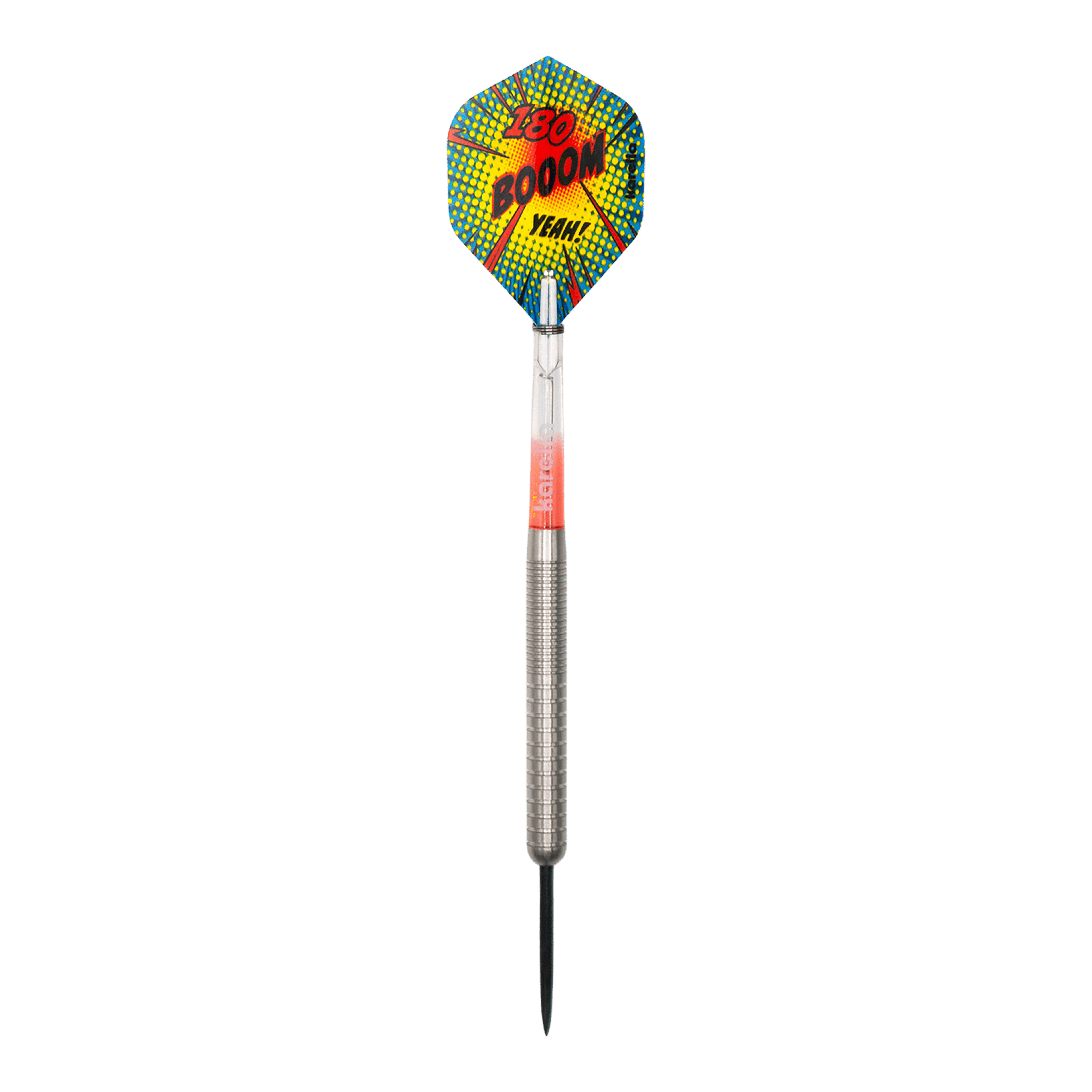 Abgebildet ist der Karella Comic Line CL-1 Steeldarts - 22g. Diese Aufnahme zeigt das Produkt aus einer bestimmten Perspektive.