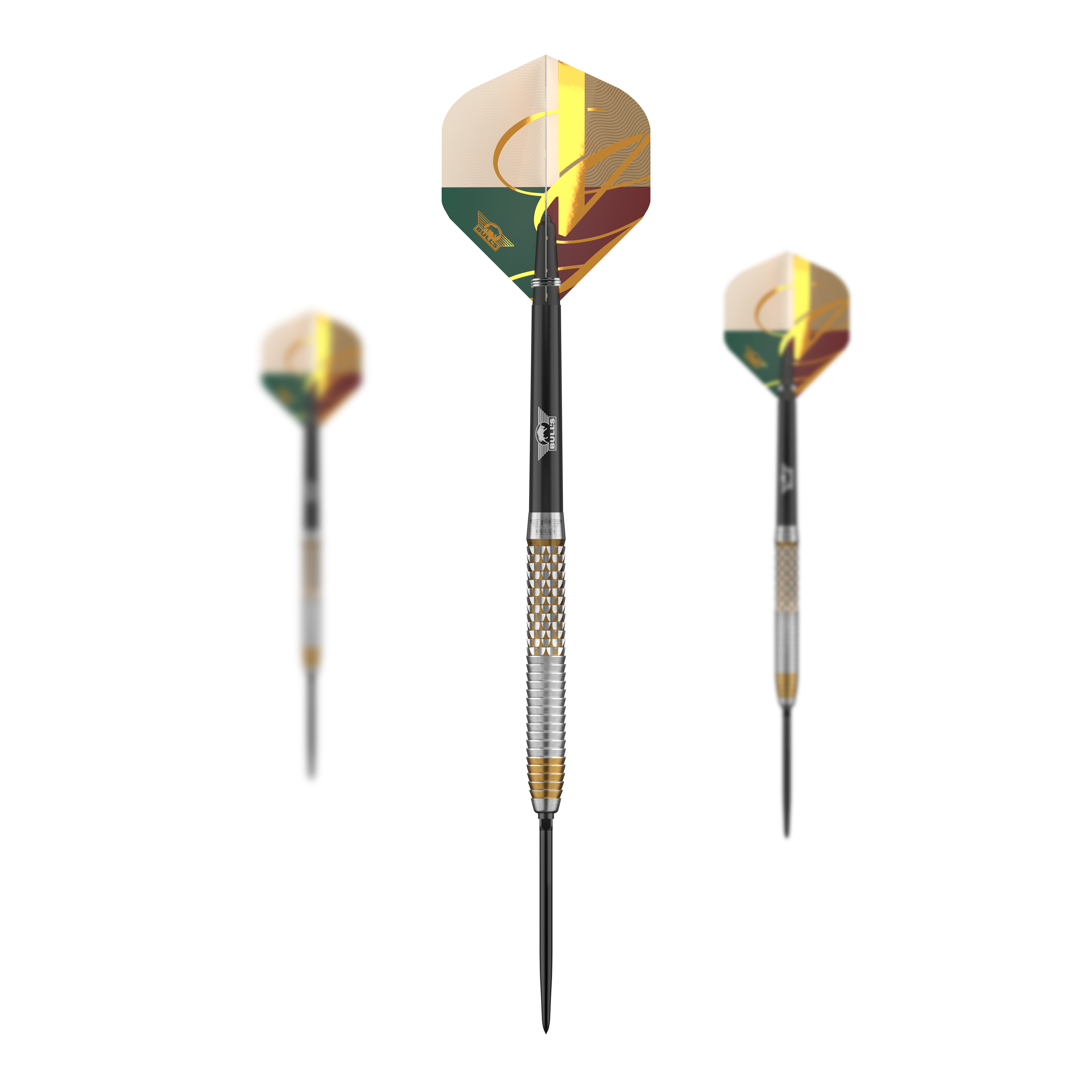 Fléchettes en acier Bulls NL Vintage Shark à pointes convertibles Das Foto zeigt ein Set der Bulls NL Vintago Shark Convertible Points Steeldarts. Dieses Set ist ideal für professionelle Dartspieler geeignet.