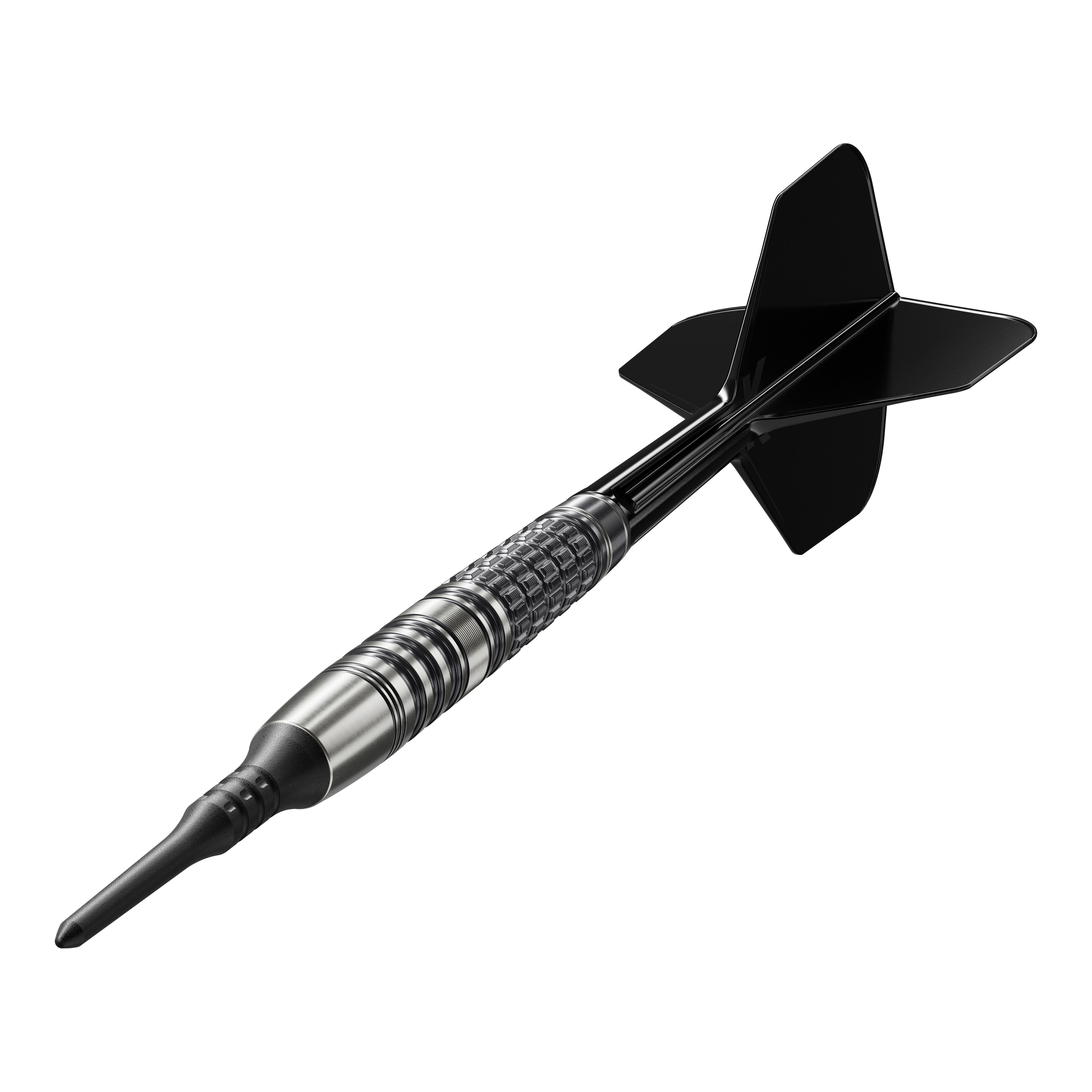 Fléchettes souples Target Japan Black Marque Lumiere GEN3 - 18,5 g Das Bild zeigt einen Target Japan Black Marque Lumiere GEN3 Softdart mit einem Gewicht von 18,5g. Der Dartpfeil hat ein elegantes, schwarzes Design und eine strukturierte Griffzone.
