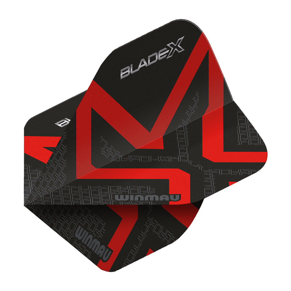 Ailettes standard Winmau Prism Delta Blade X Rouge Métallisé n° 2 Hier sieht man den Winmau Prism Delta Blade X Metallic Red No2 Standard Flight. Das Produkt ist rot und wird für Dartpfeile verwendet.