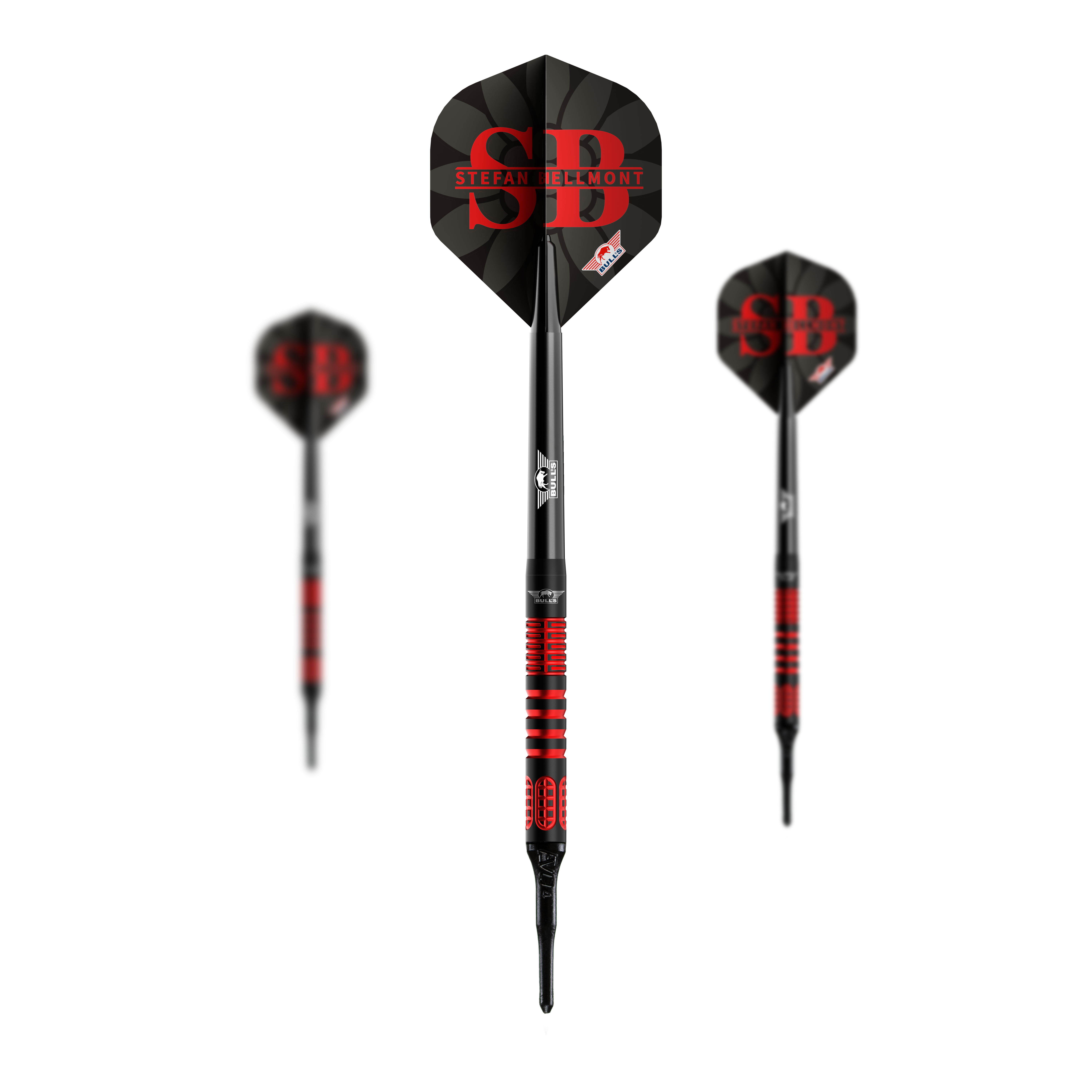 Bulls NL Stefan Bellmont 90 fléchettes souples - 20 g Hier ist ein Set der Bulls NL Stefan Bellmont 90 Softdarts - 20g zu sehen. Das Set wurde für professionelle Dartspieler entwickelt.