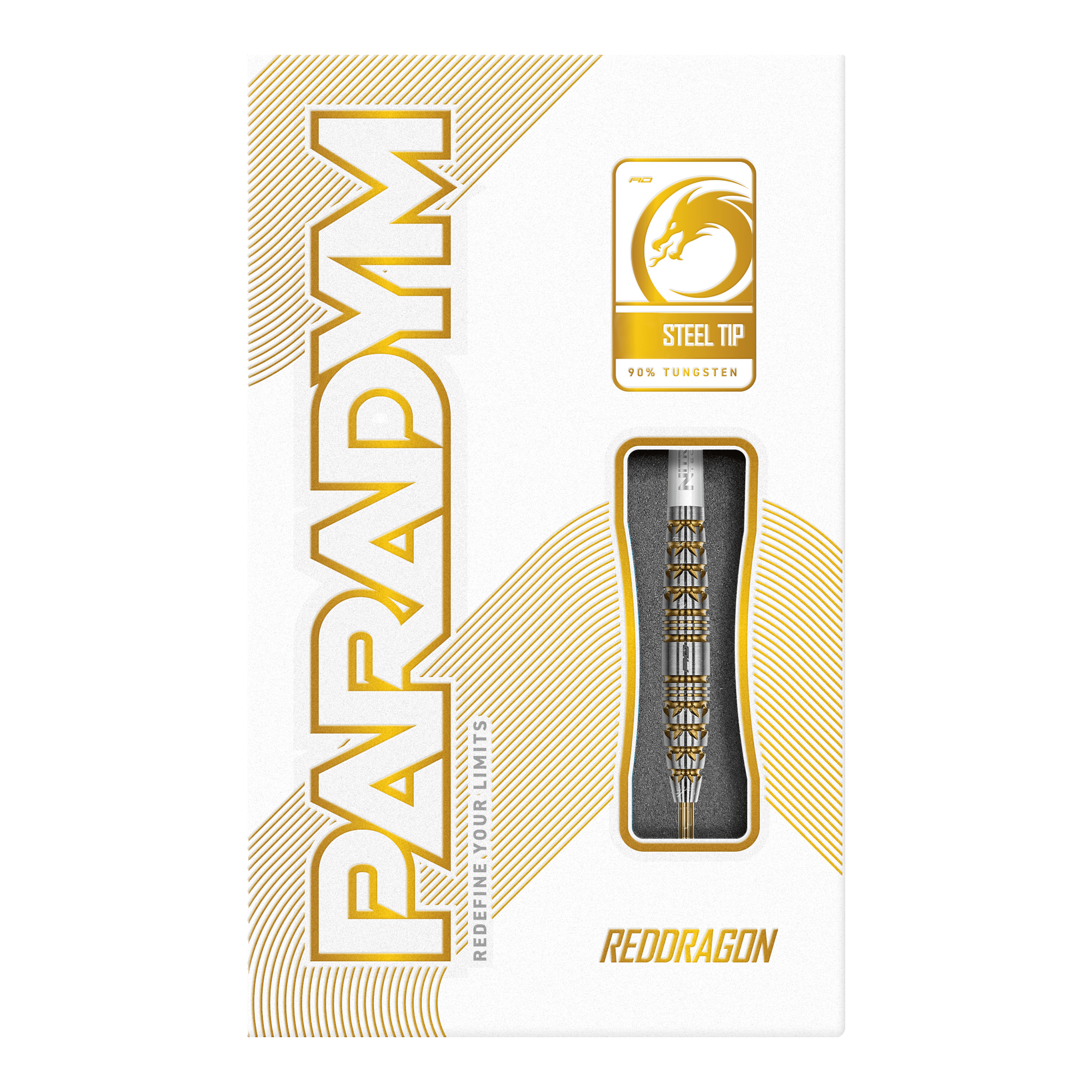 Fléchettes en acier Red Dragon Paradym Gold Torpedo Abgebildet ist das Produkt Red Dragon Paradym Gold Torpedo Steeldarts. Es handelt sich um hochwertige Steeldarts mit goldfarbenem Design.