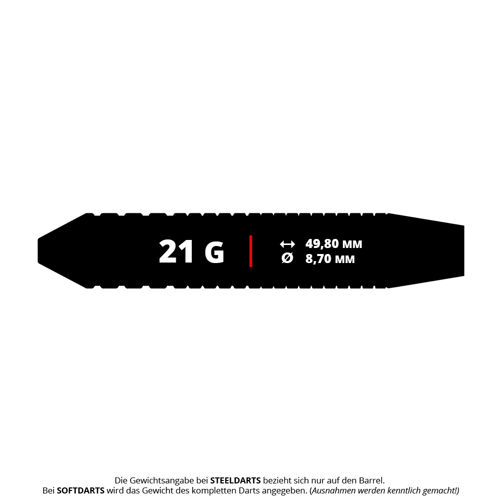 Fléchettes en acier laiton Bulls FC Bayern Munich - 21 g Die Bulls FC Bayern München Brass Steeldarts - 21g sind hochwertige Darts im Design des FC Bayern München. Sie sind ideal für Dartspieler und Fans des Vereins.