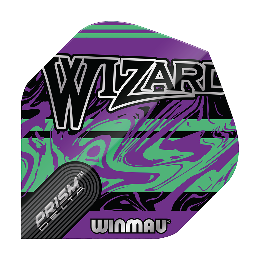 Winmau Prism Delta Wizard PurpleGreen Standard Flights