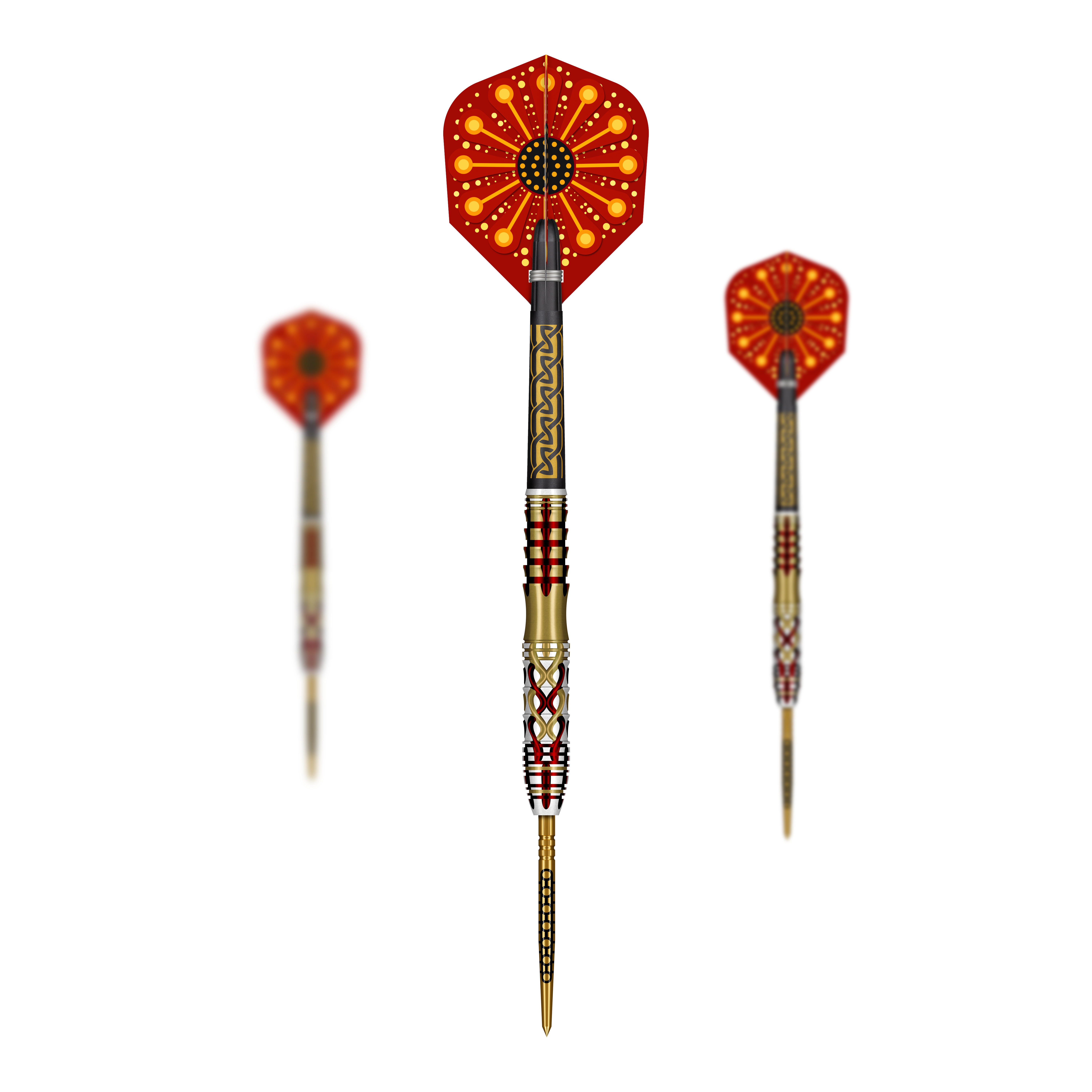 Fléchettes en acier Shot Goths Alaric Turbo Point - 23 g Gezeigt werden Shot Goths Alaric Turbo Point Steeldarts im 23g Set. Das Set bietet hochwertige Steeldarts für anspruchsvolle Dartspieler.