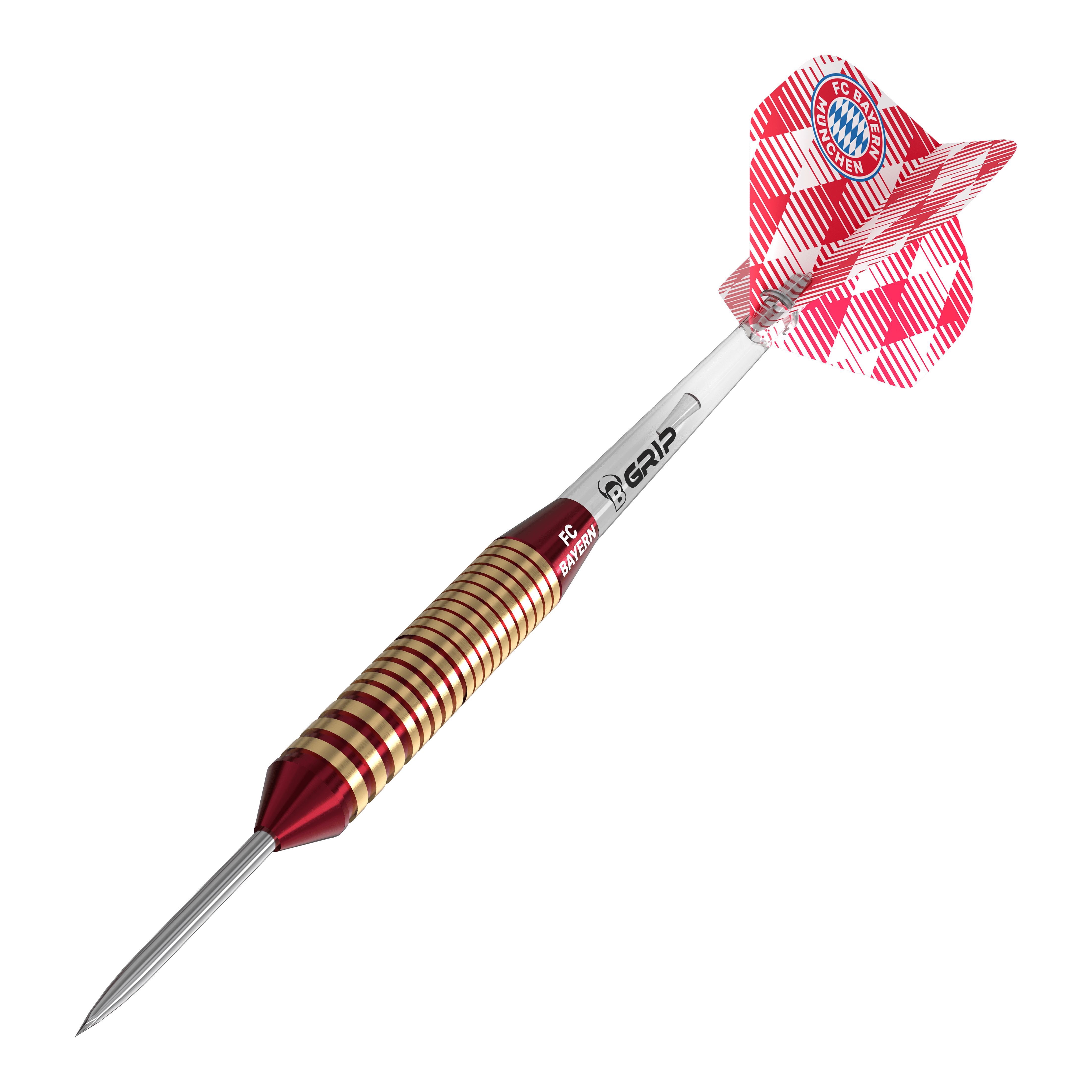 Fléchettes en acier laiton Bulls FC Bayern Munich - 21 g Hier sieht man die Bulls FC Bayern München Brass Steeldarts mit einem Gewicht von 21g. Sie sind für Steeldart geeignet und mit FC Bayern München Design gestaltet.