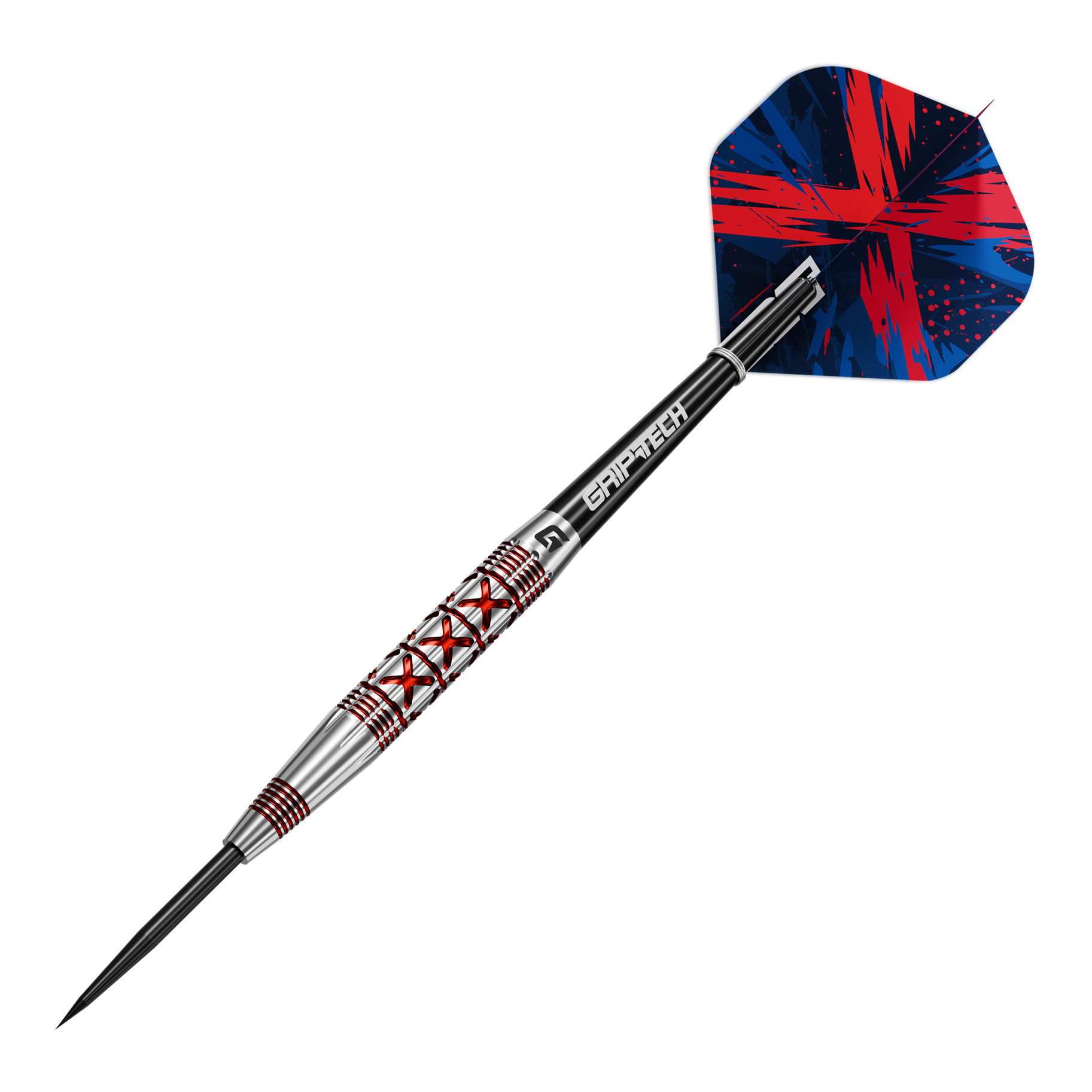 GOAT frappe des fléchettes en acier Das Bild zeigt das Produkt GOAT Strikes Steeldarts. Es handelt sich um Steeldarts, die besonders für Präzisionsspiele geeignet sind.