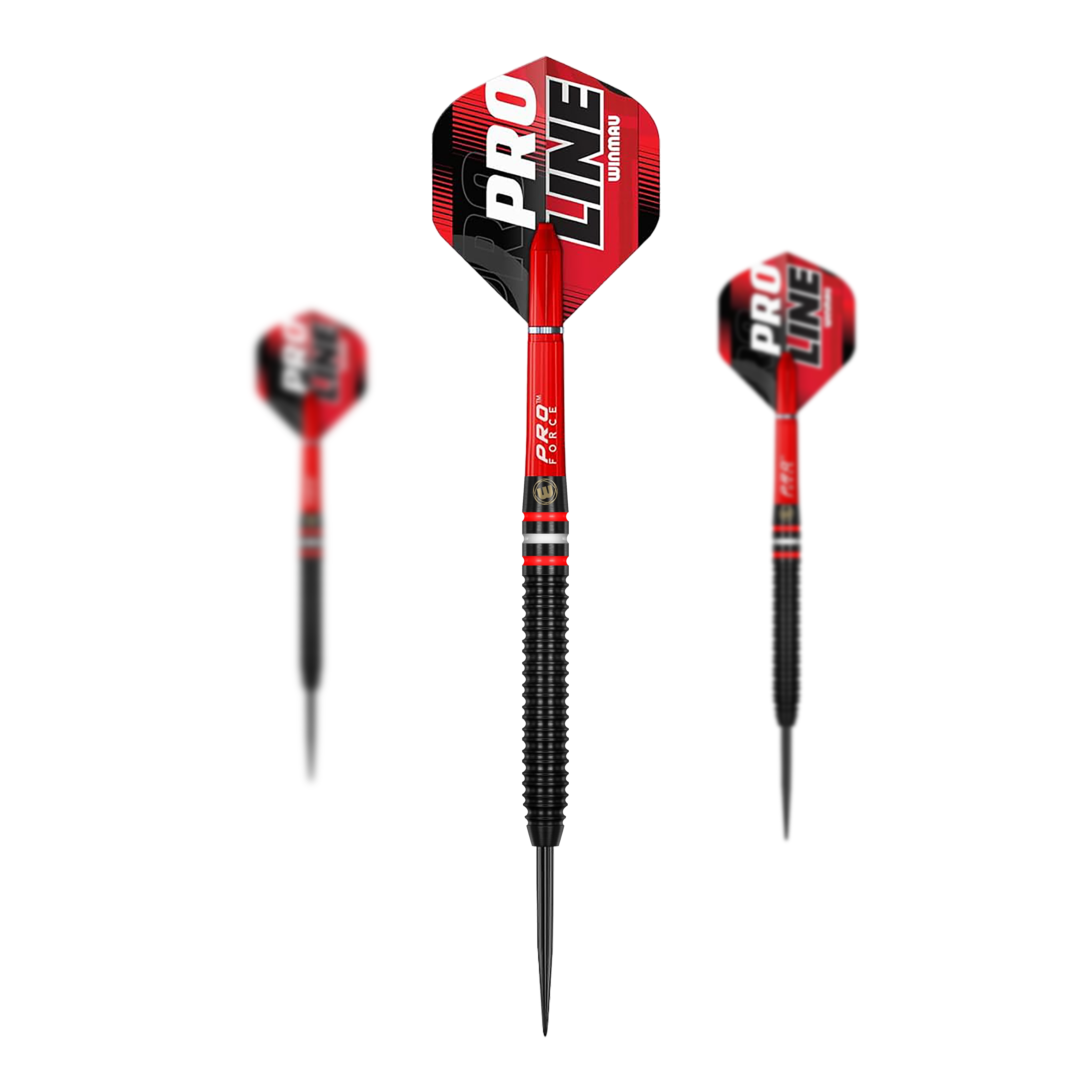 Winmau Pro-Line 90% Steeldarts werden hier dargestellt. Es sind hochwertige Steeldarts für präzises Dartspiel.