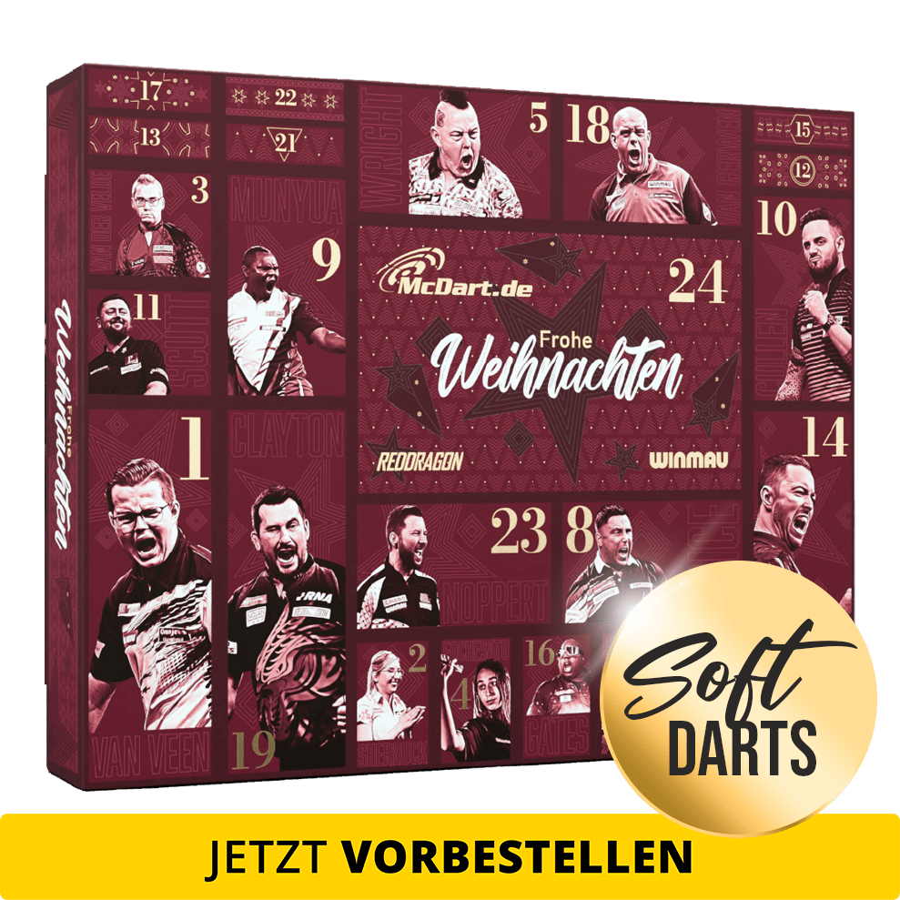 Calendrier de l'Avent McDart Premium 2026 pour les joueurs de fléchettes souples 