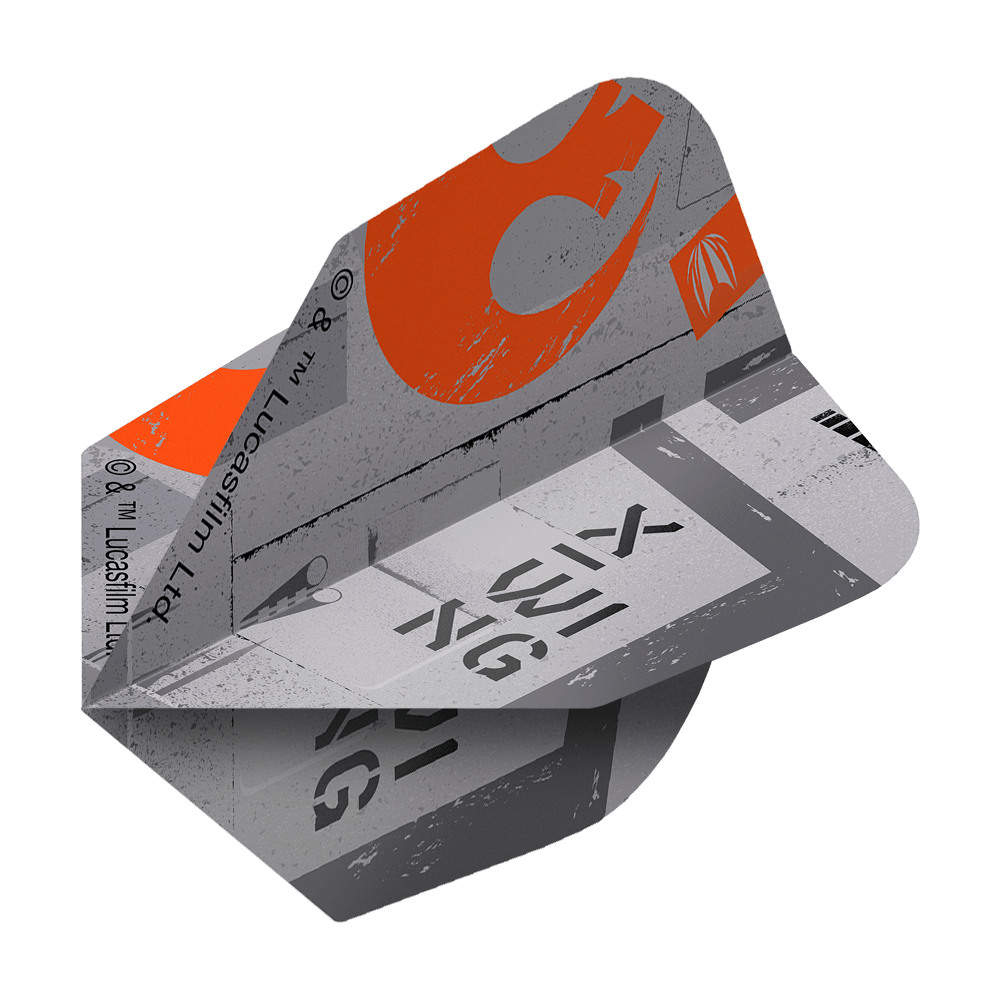 Cible Star Wars ProUltra X-Wing n°6 Vols Abgebildet ist das Produkt Target Star Wars ProUltra X-Wing No6 Flights. Die Dart-Flights sind mit Motiven aus Star Wars gestaltet.