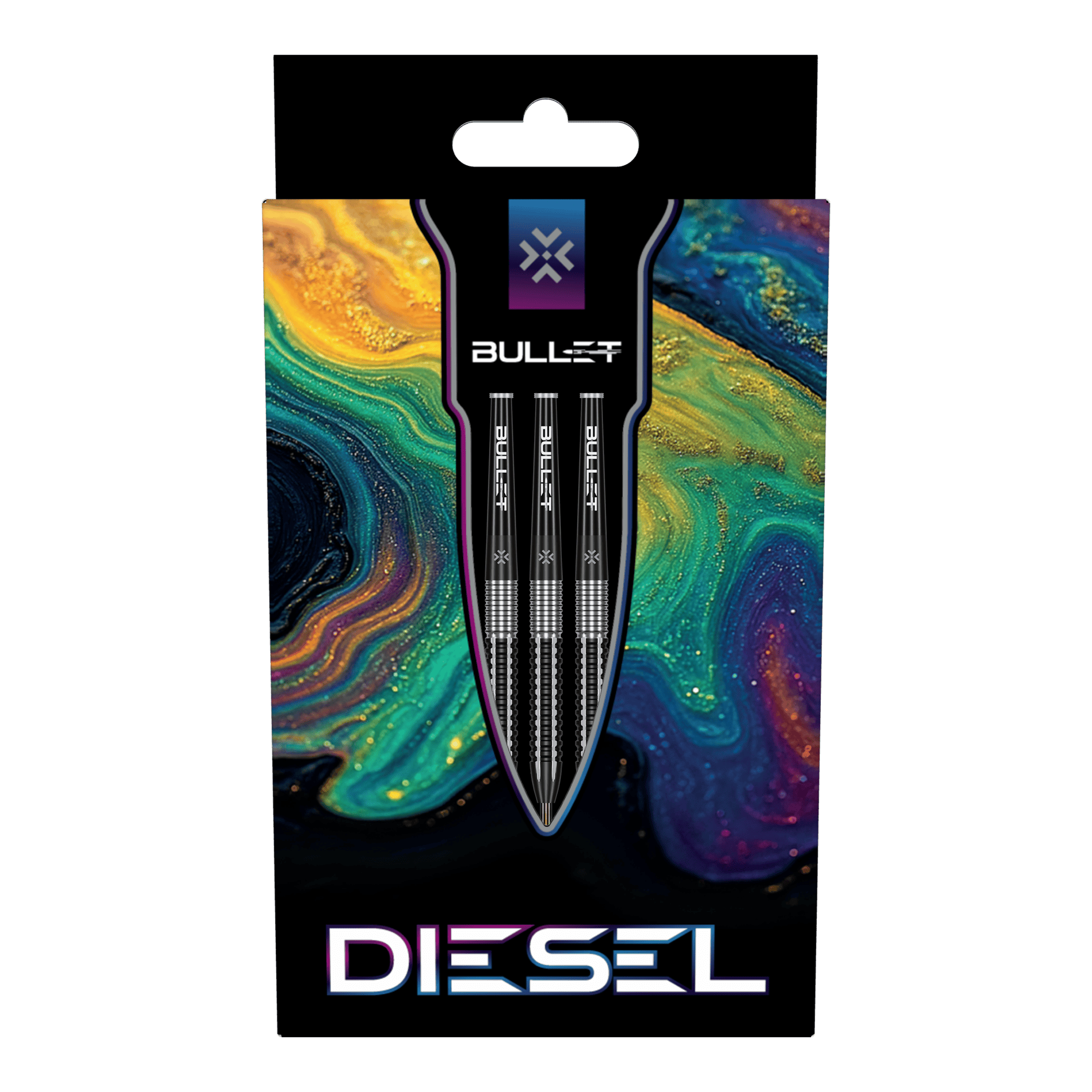 Fléchettes en acier Bullet Diesel Zu sehen sind die Bullet Diesel Steeldarts. Das Bild zeigt das Aussehen und Design dieses Dartprodukts.