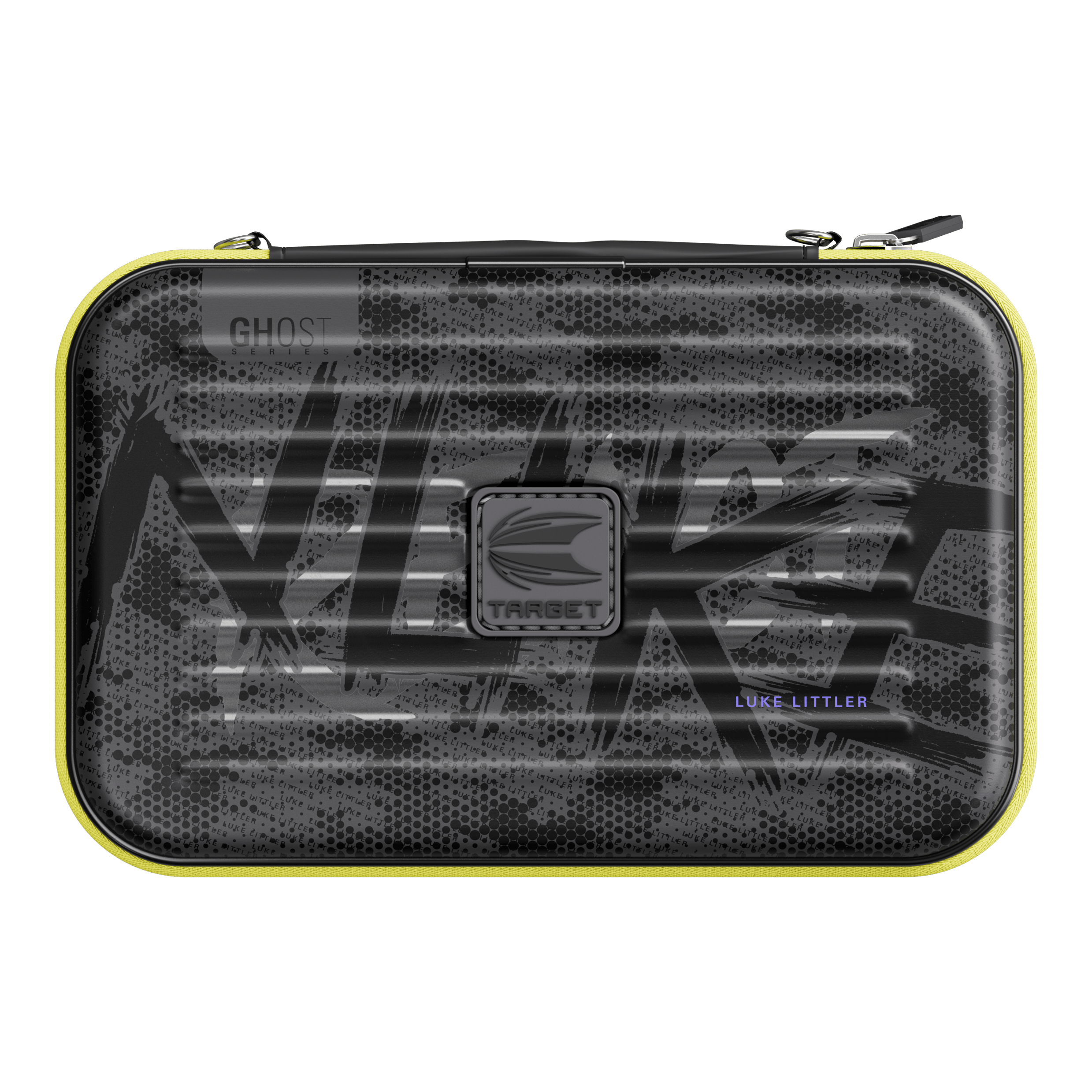 Étui à fléchettes Takoma XL Ghost Series Luke Littler Das Bild zeigt das Takoma XL Ghost Series Luke Littler Dartcase. Es handelt sich um ein spezielles Dartcase für Dartzubehör.