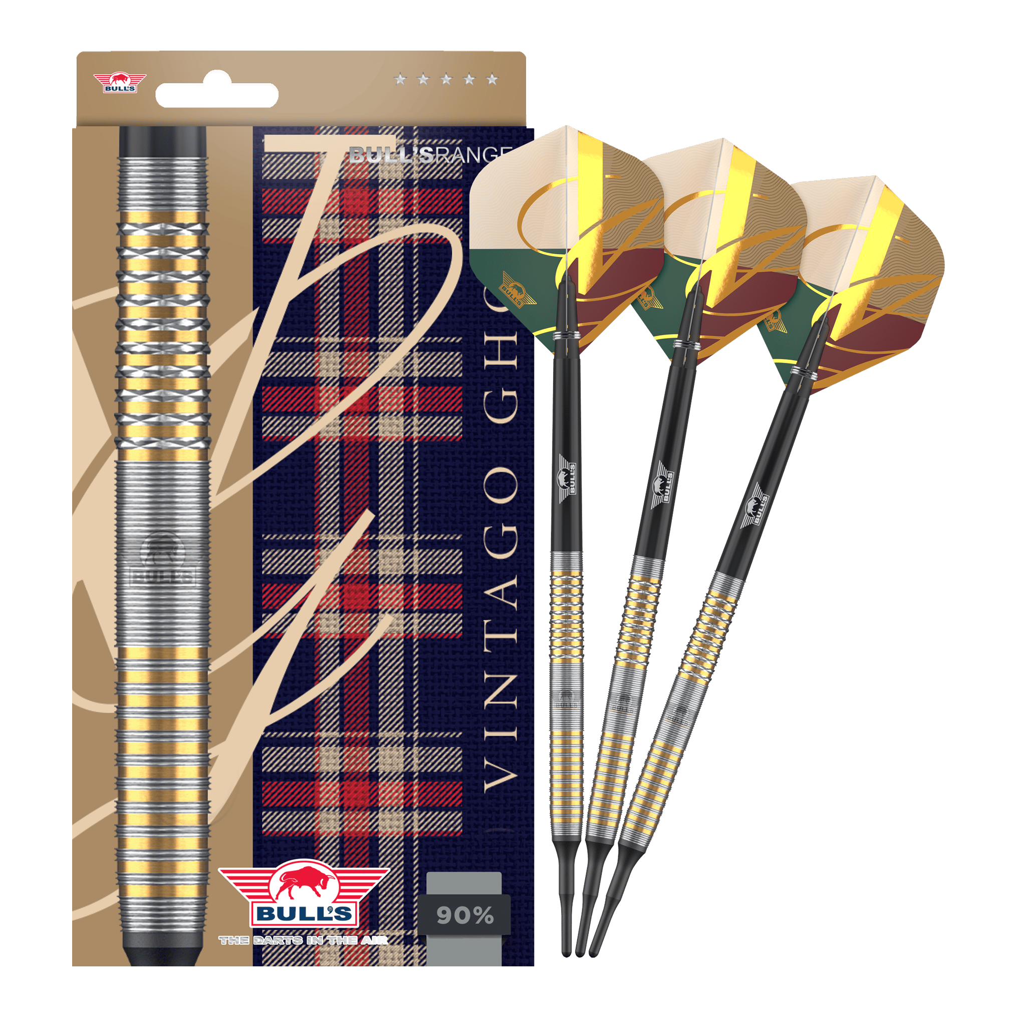 Fléchettes souples Bulls NL Vintage Ghost - 20 g Das Bild zeigt die Bulls NL Vintago Ghost Softdarts - 20g in voller Ansicht. Die Softdarts sind für Freizeit- und Profispieler geeignet.
