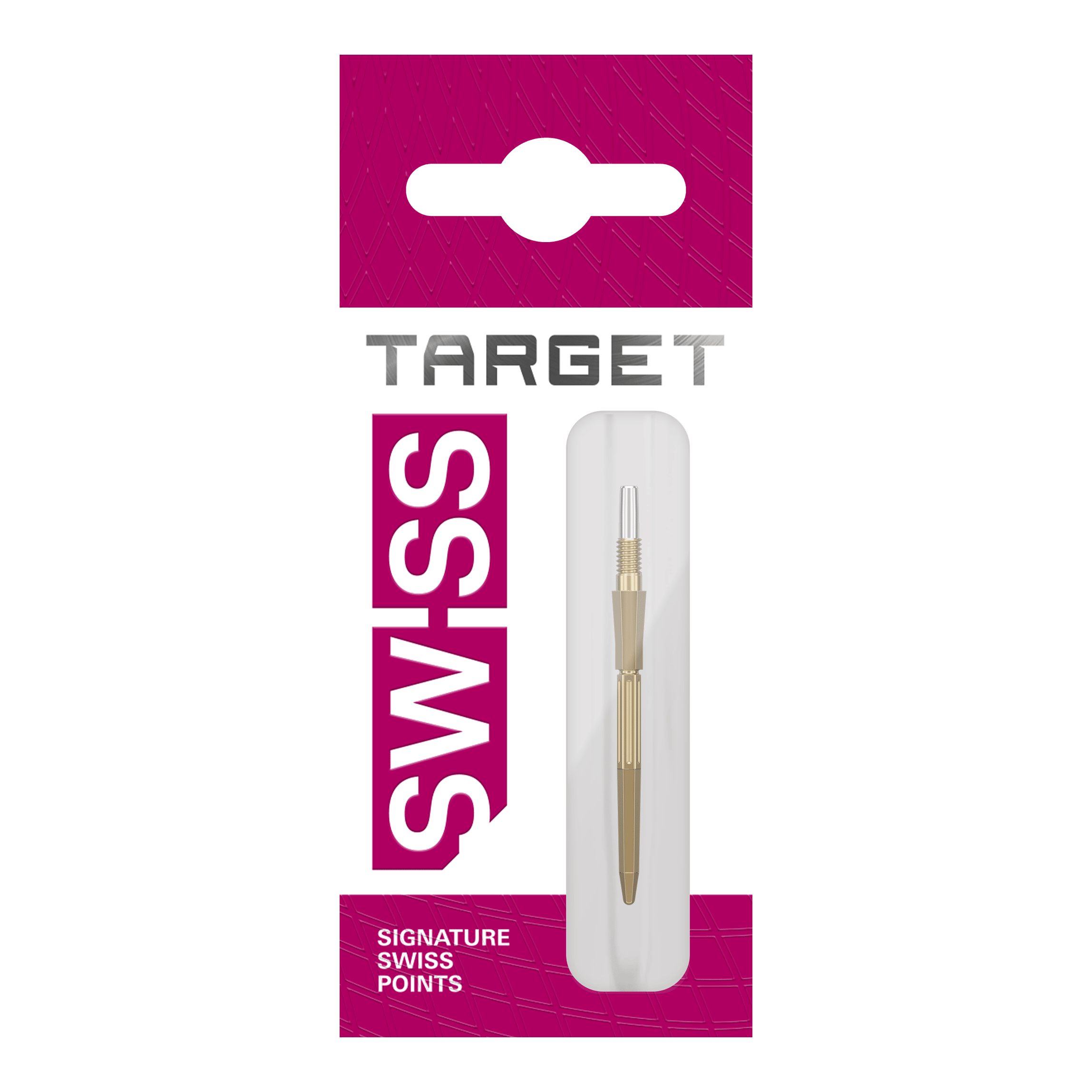 Pointes de fléchettes en acier Target Elysian Archetype 43 Swiss Point - Or Das Bild zeigt Dartspitzen in goldener Farbe. Es handelt sich um Target Elysian Archetype 43 SwissPoint Dartspitzen, 30 mm.