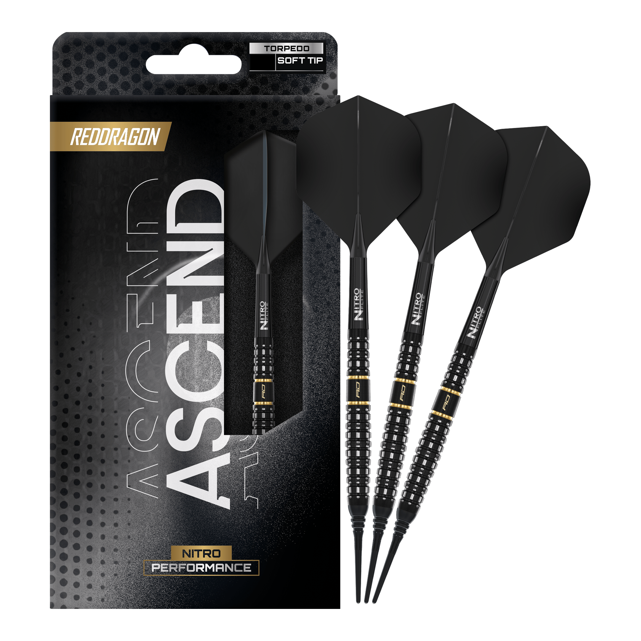 Fléchettes souples Red Dragon Ascend Torpedo - 22 g Gezeigt werden Red Dragon Ascend Torpedo Softdarts mit 22g. Die Softdarts bieten eine gute Balance und Griffigkeit.