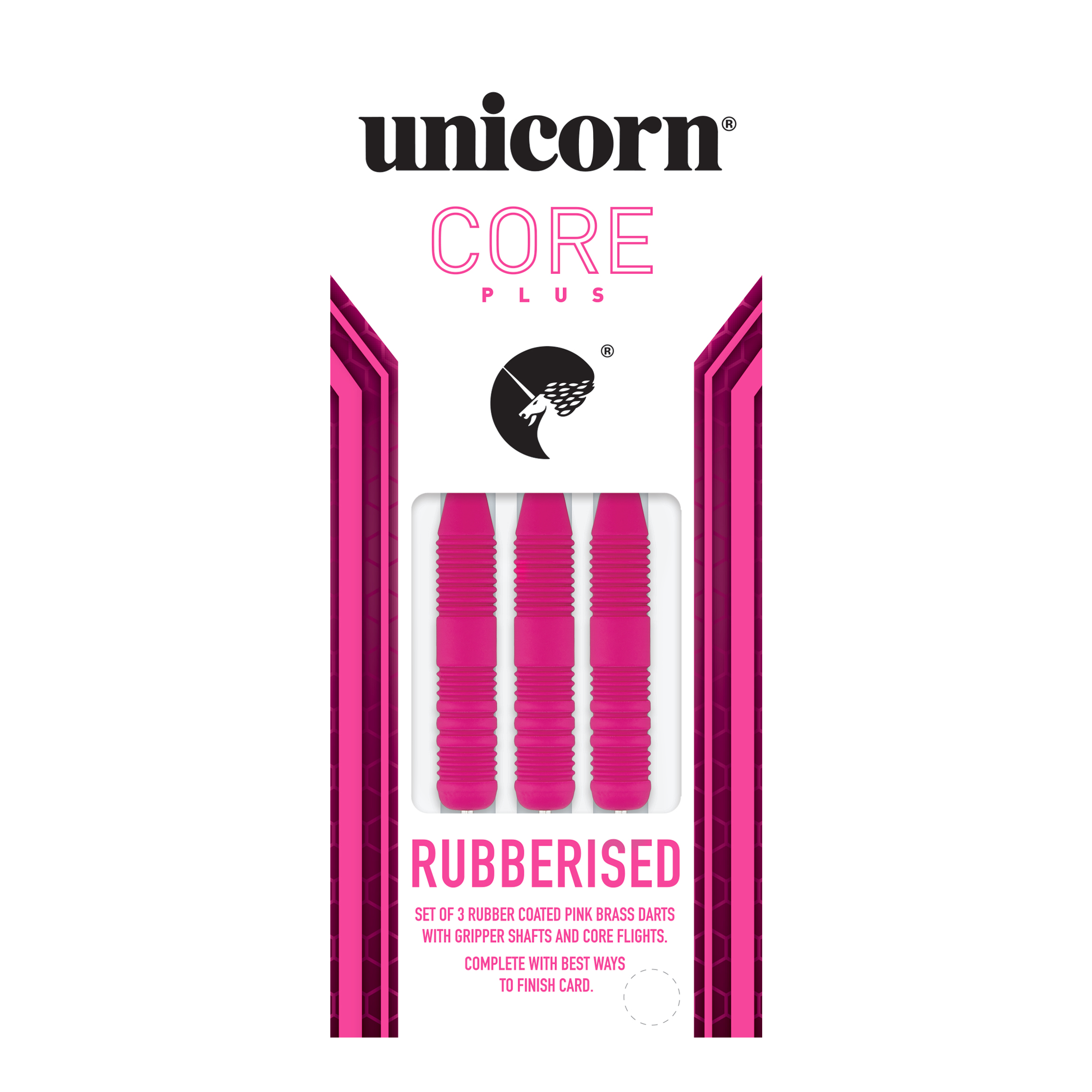 Unicorn Core Plus Steeldarts caoutchoutés roses