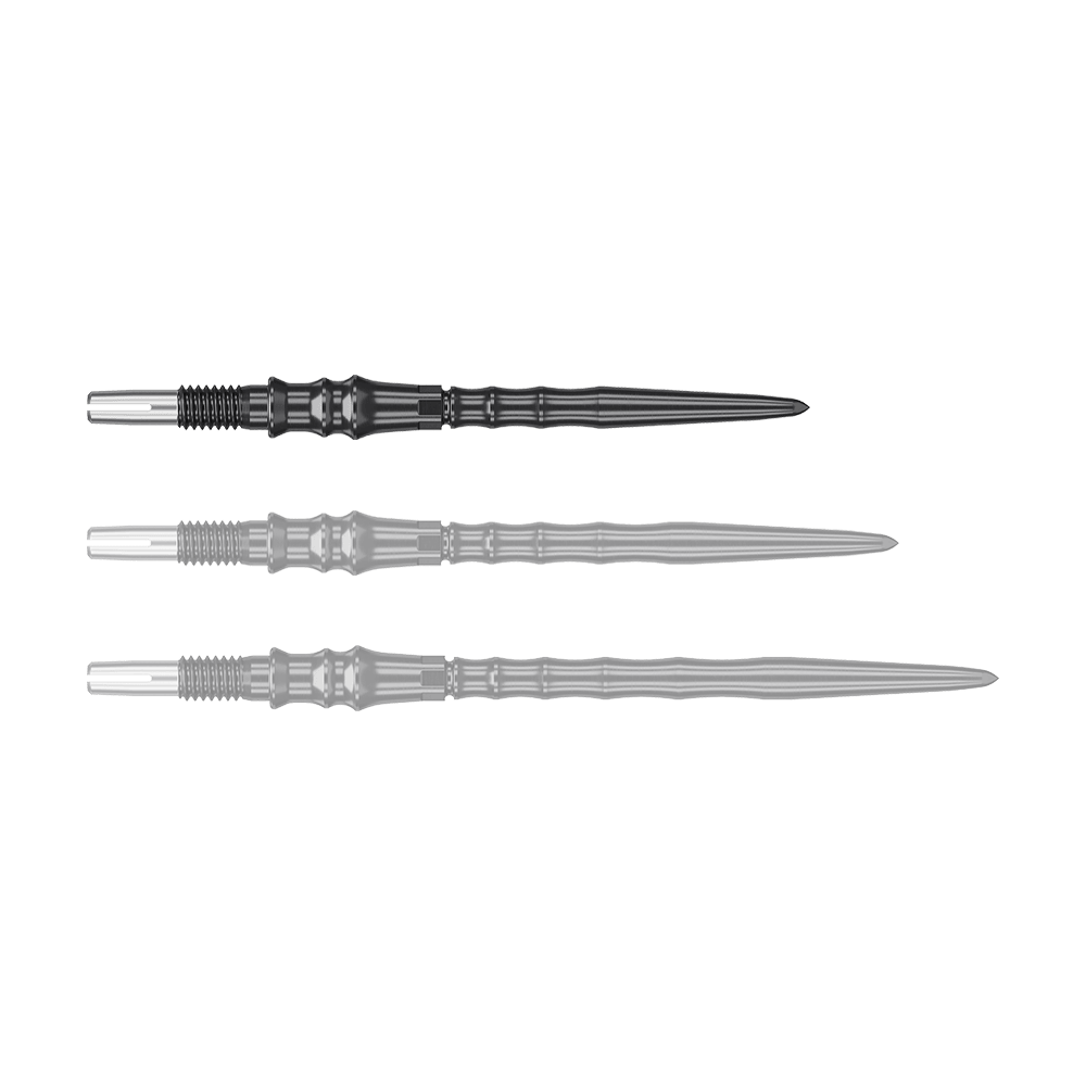 Pointes de fléchettes en acier de qualité supérieure Target Japan Swiss Point - Noires Zu sehen ist ein Produkt mit dem Dateinamen '340373_Target_Japan_Premium_SwissPoint_Steeldartspitzen_Schwarz_30mm_1'. Es handelt sich vermutlich um schwarze Premium-Steeldartspitzen mit einer Länge von 30mm.