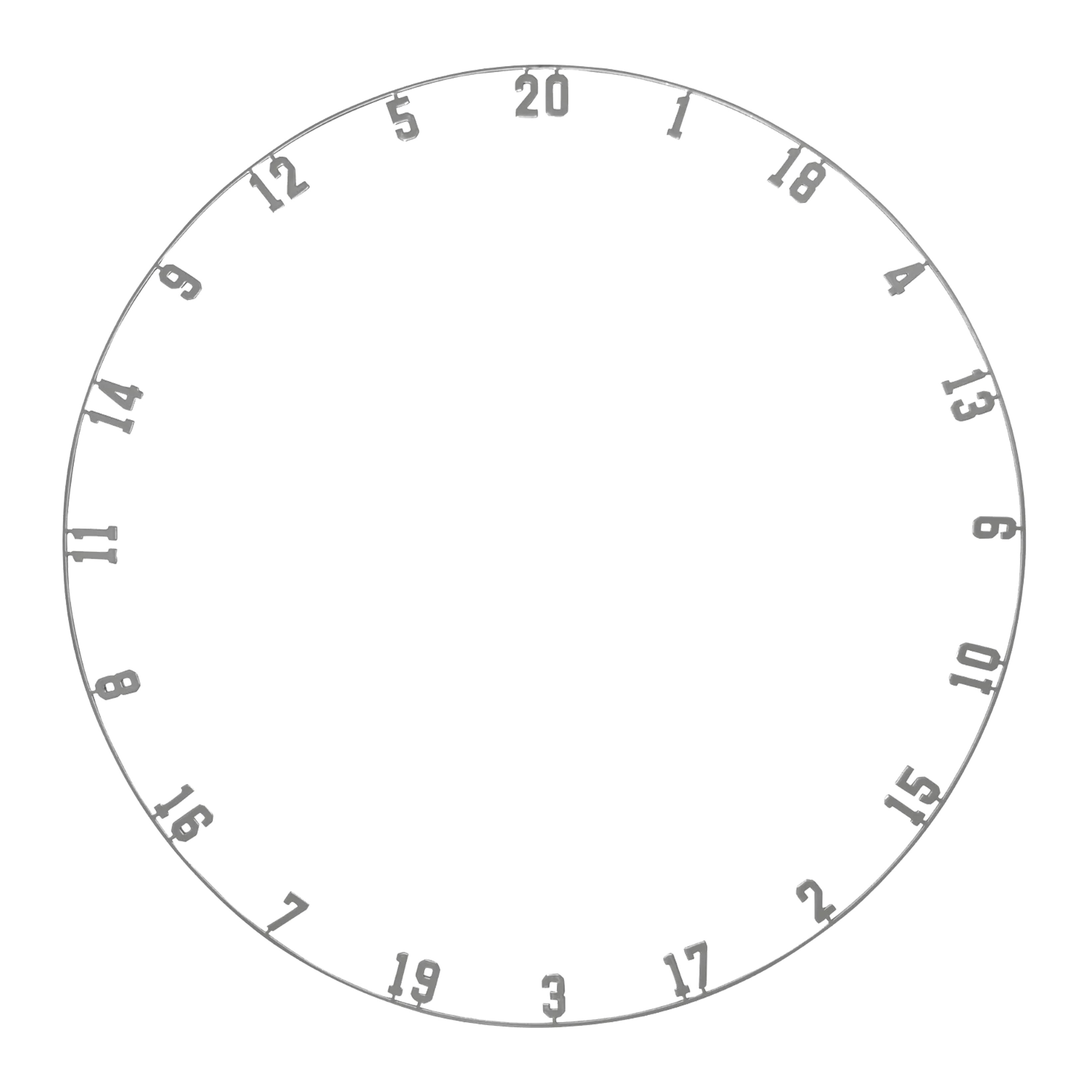 Bague numérotée Precise 180 OnePiece découpée au laser - Vintage Das Bild zeigt den Precise 180 OnePiece Lasercut Zahlenring - Vintage. Das Produkt ist deutlich zu erkennen und gut beleuchtet.