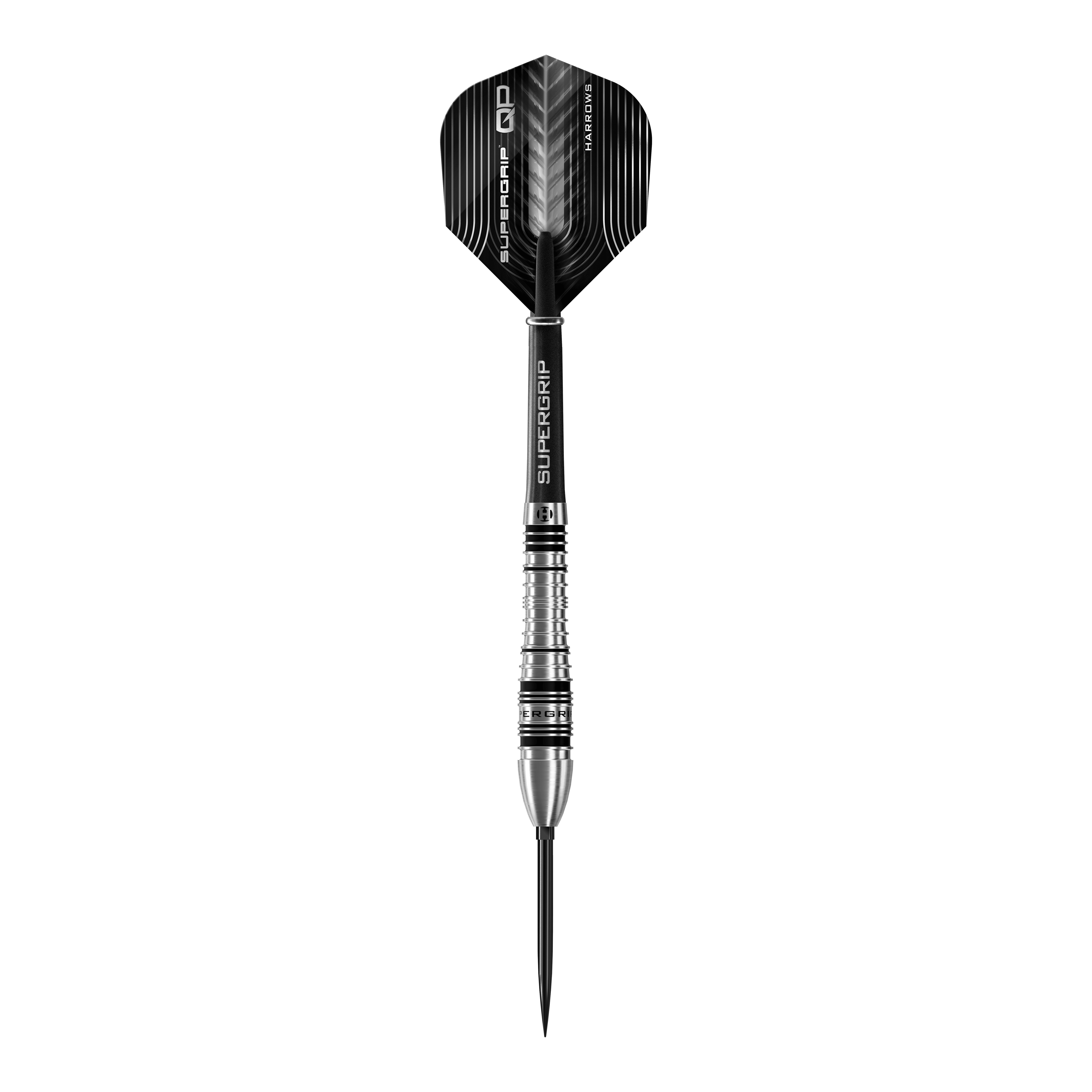 Fléchettes en acier Harrows Supergrip Bomb Quick Point Das Bild zeigt die Harrows Supergrip Bomb Quick Point Steeldarts. Die Darts sind für präzises Werfen im Dartspiel entwickelt.