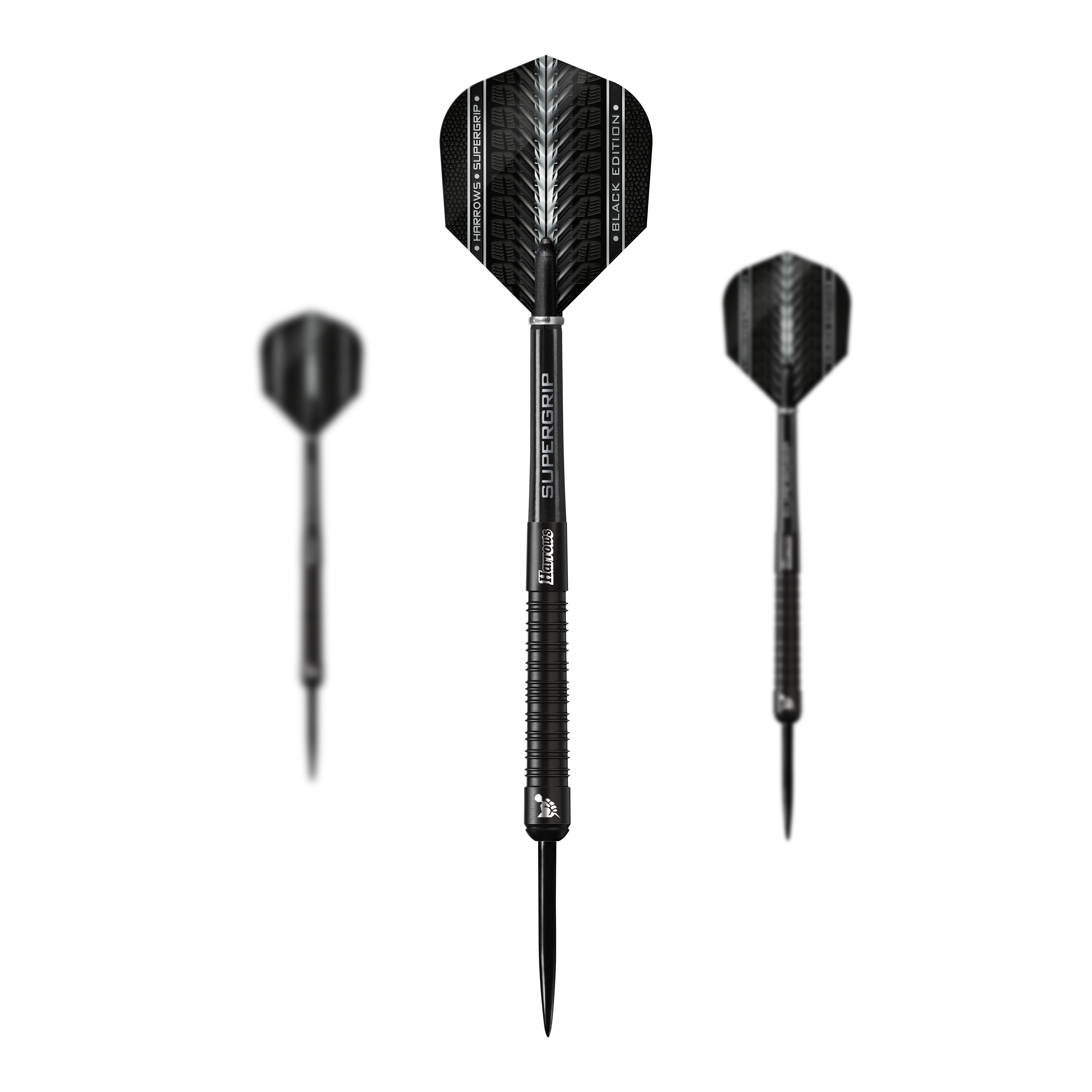 Fléchettes en acier Harrows Supergrip Black Edition