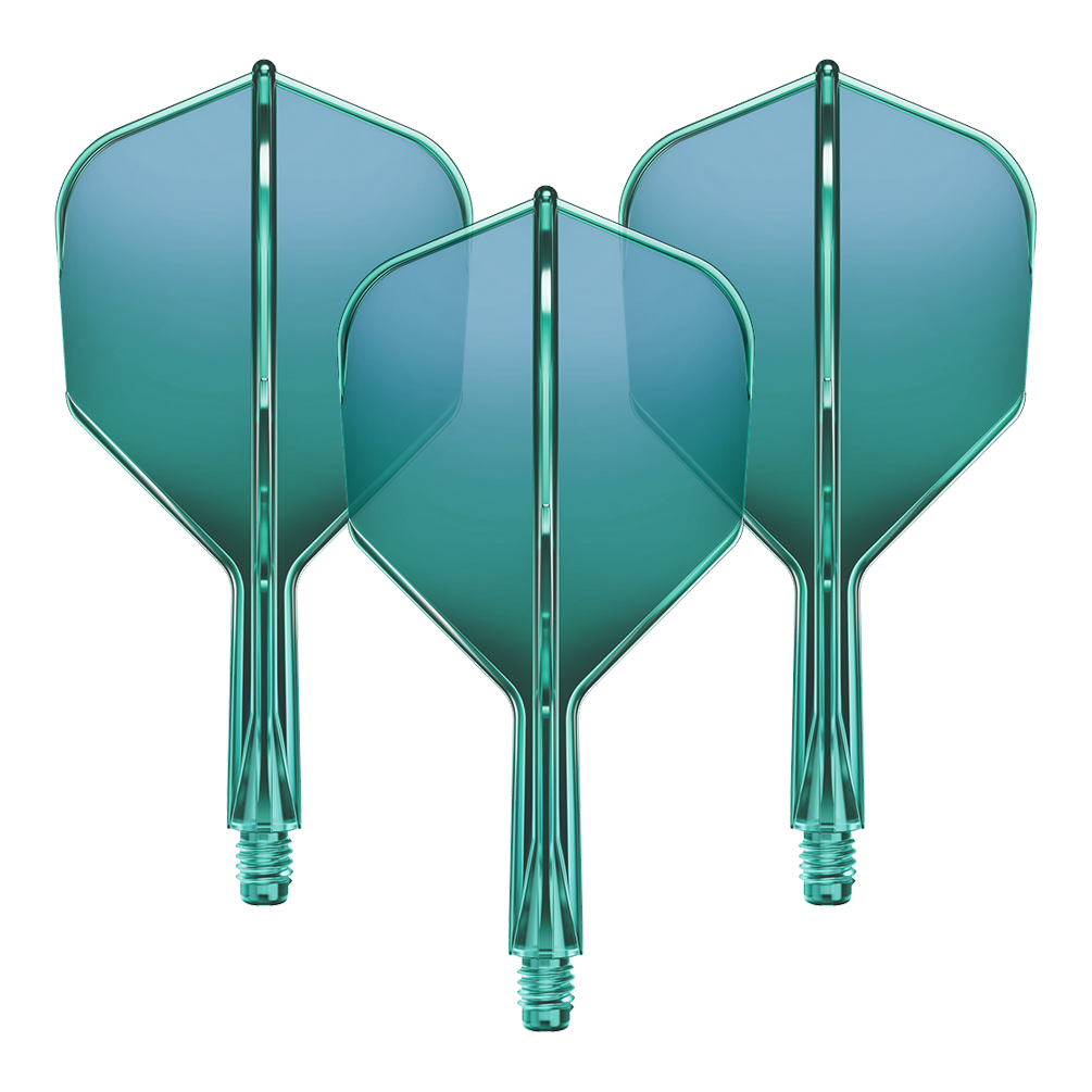 Système d'arbre de vol GOAT A1R n° 6 - Vert Produktbild mit dem Dateinamen GD8000160_GOAT_A1R_No6_Flight-Shaft-System_Gruen_19mm_1Set. Zeigt vermutlich ein grünfarbenes Flight-Shaft-System für Dartpfeile mit 19mm Länge.