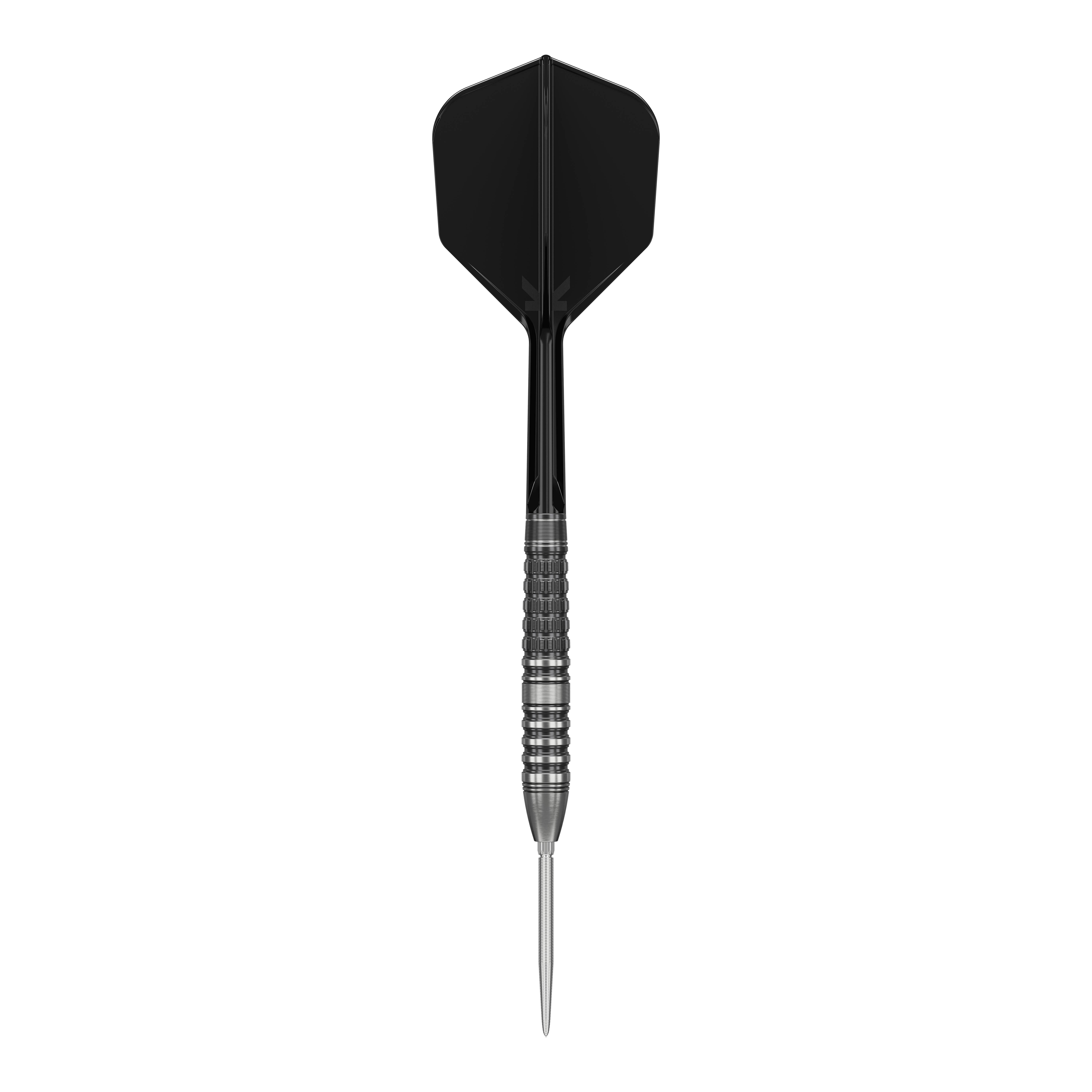 Fléchettes en acier Target Japan Black Marque Lumiere GEN3 Das Bild zeigt einen Target Japan Black Marque Lumiere GEN3 Steeldart. Der Dartpfeil hat eine schwarze Flights und einen silbernen, geriffelten Barrel.