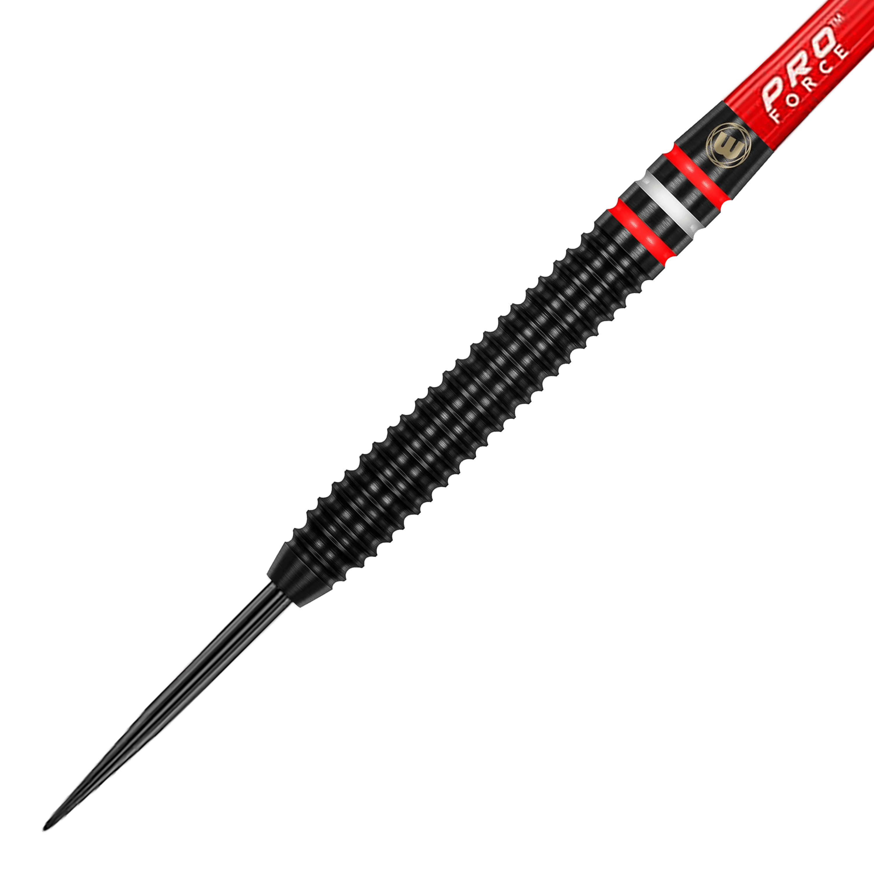 Hier sind die Winmau Pro-Line 90% Steeldarts dargestellt. Die Darts bestechen durch Präzision und gutes Design.