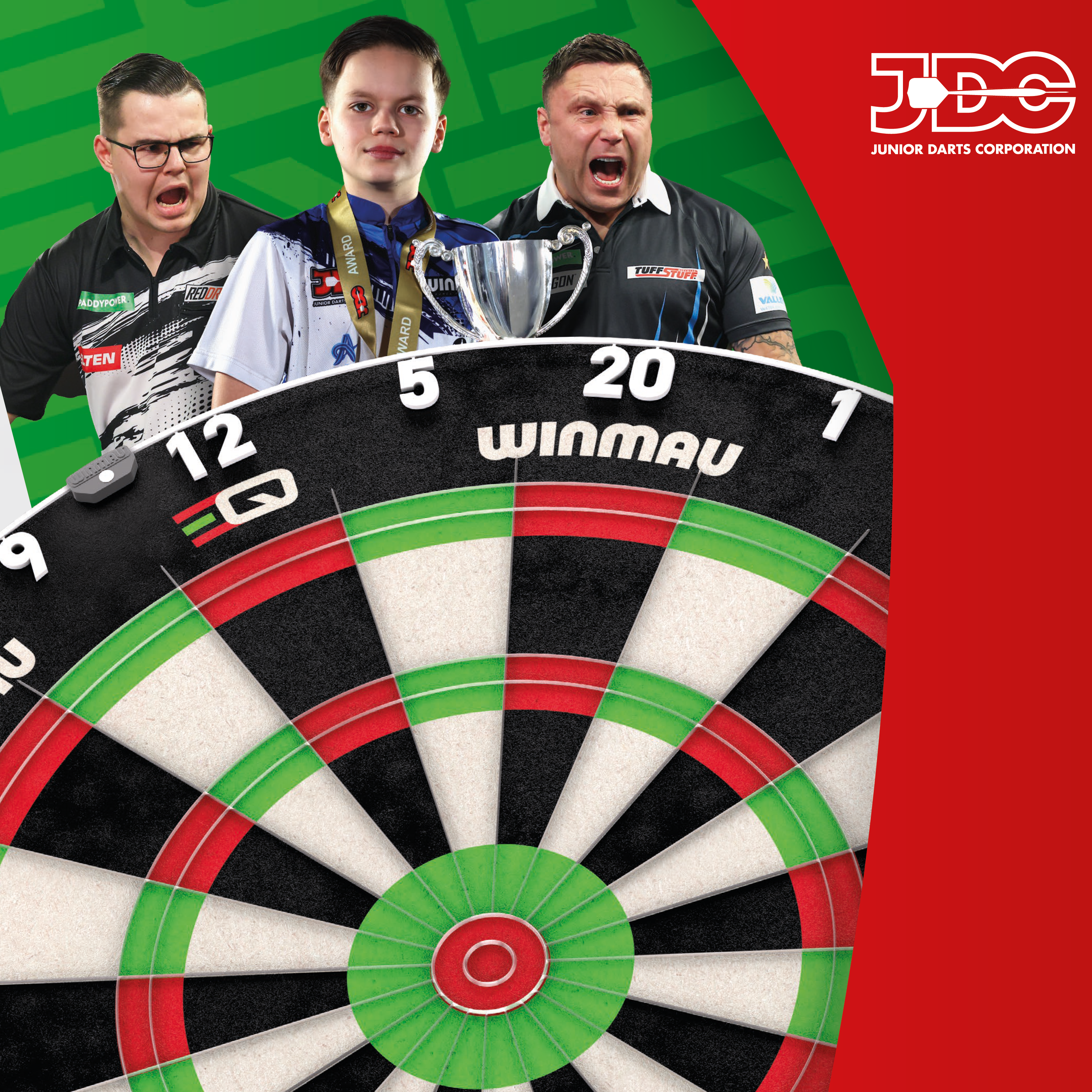 Cible de fléchettes en acier Winmau Equalizer Das Winmau Equalizer Steeldartboard ist hier zu sehen. Es ist bekannt für seine hohe Qualität und gute Spielfläche.