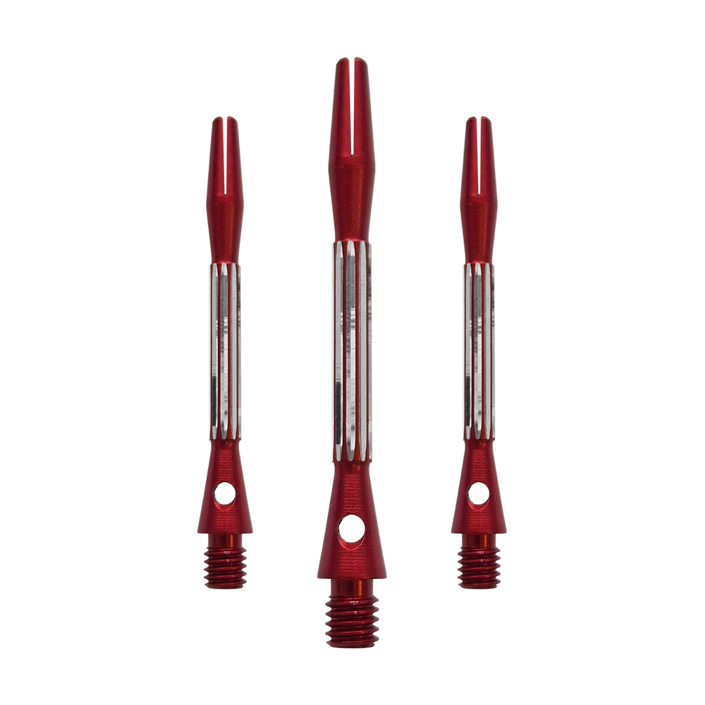 Tiges en aluminium Bulls NL Flash 2 - Rouge - 46 mm Die Bulls NL Flash 2 Aluminium Shafts in Rot werden hier als Set gezeigt. Sie sind 46 mm lang und aus Aluminium gefertigt.
