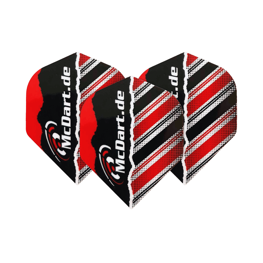 Dies ist ein Bild der McDart Design V7 Standard Flights. Die Flights sind für Dartpfeile konzipiert.