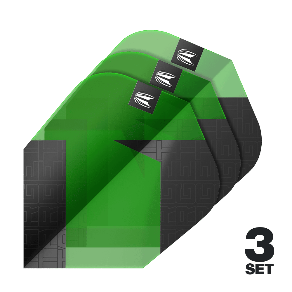 Ailettes standard Target Pro Ultra TAG Green Ten-X - 3 jeux