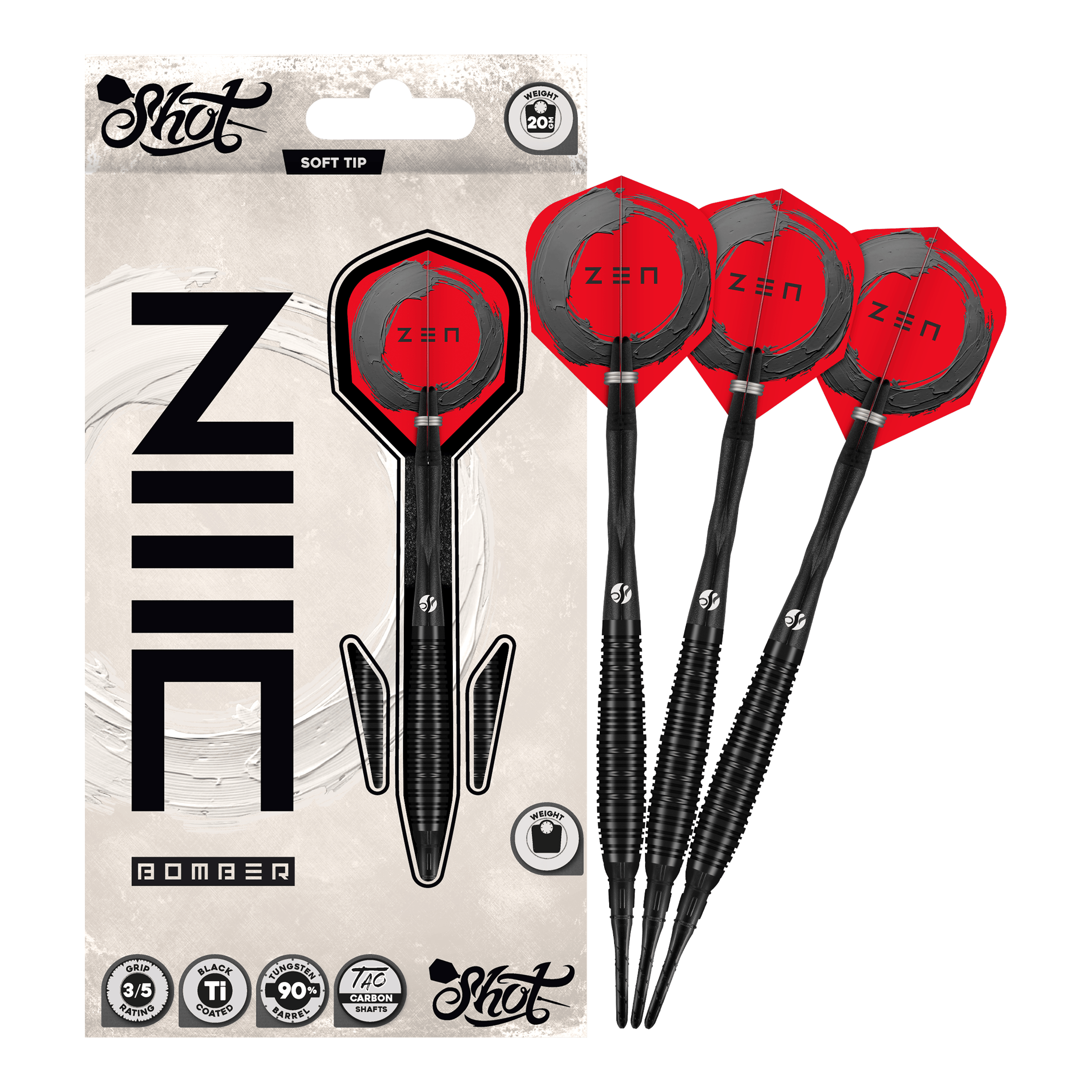 Fléchettes souples Shot ZEN Bomber - 20 g Fléchettes souples Shot ZEN Bomber - 20 g