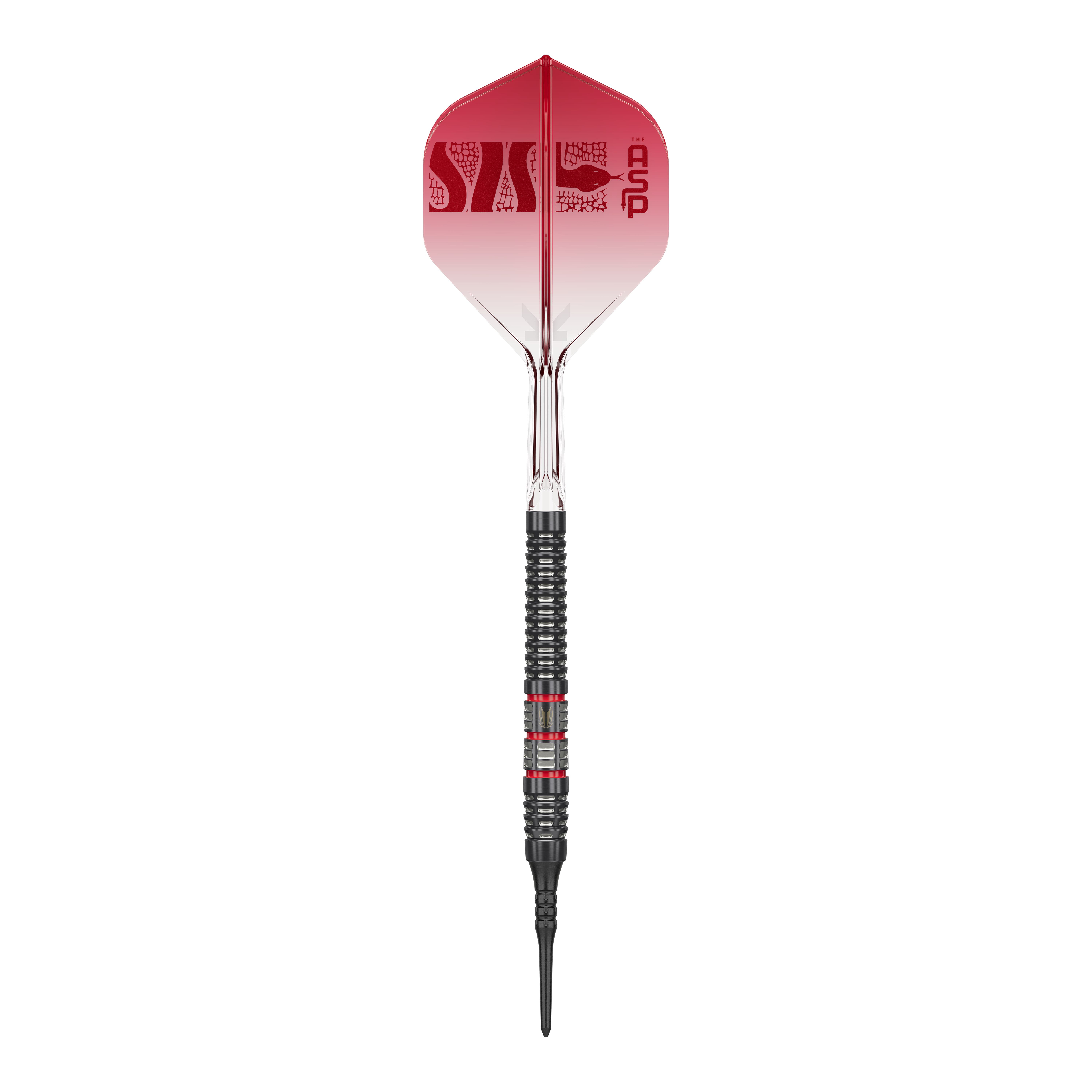 Fléchettes souples Target Nathan Aspinall 95K - 18 g Gezeigt wird der Target Nathan Aspinall 95K Softdarts - 18g. Der Dartpfeil ist sorgfältig verarbeitet und liegt gut in der Hand.