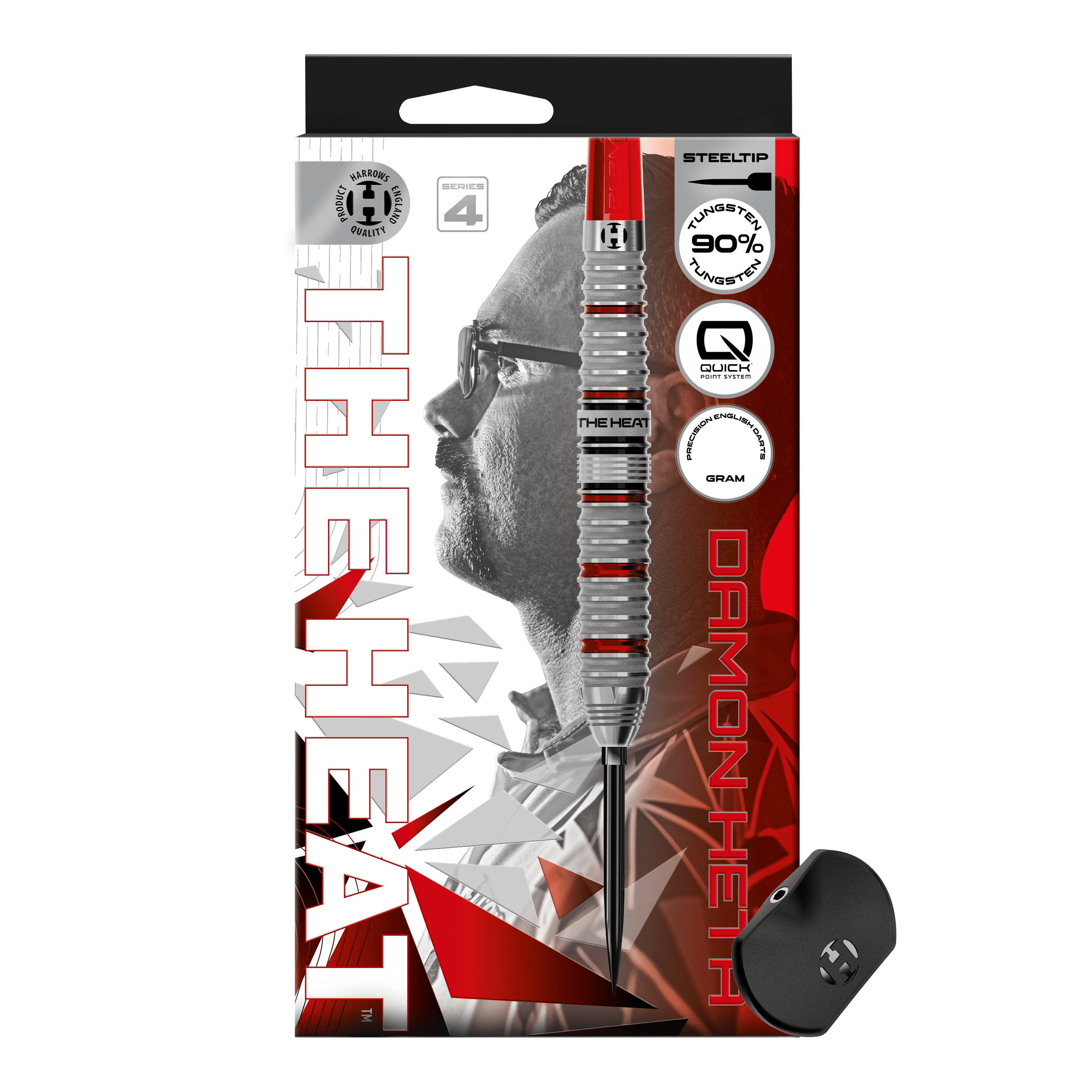 Fléchettes en acier Harrow's Damon Heta Series 4 Quick Point Abgebildet sind die Harrows Damon Heta Series 4 Quick Point Steeldarts. Diese Darts zeichnen sich durch ein modernes Design und ausgezeichnete Flugeigenschaften aus.