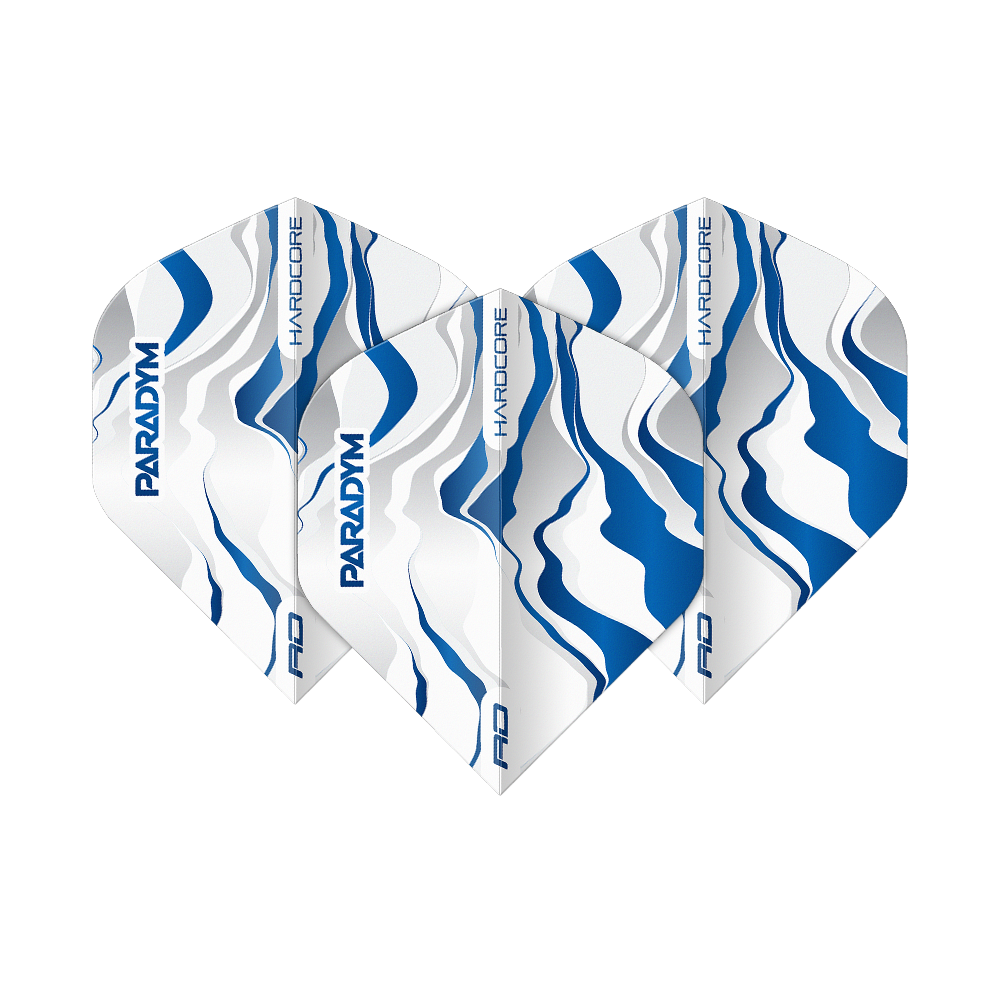 Vols standard Red Dragon Hardcore Premium Paradym Blue Premium No2 Dieses Bild zeigt ein Set der Red Dragon Hardcore Premium Paradym Blue Premium No2 Standard Flights. Es handelt sich um hochwertige, blaue Dartflights für ambitionierte Spieler.