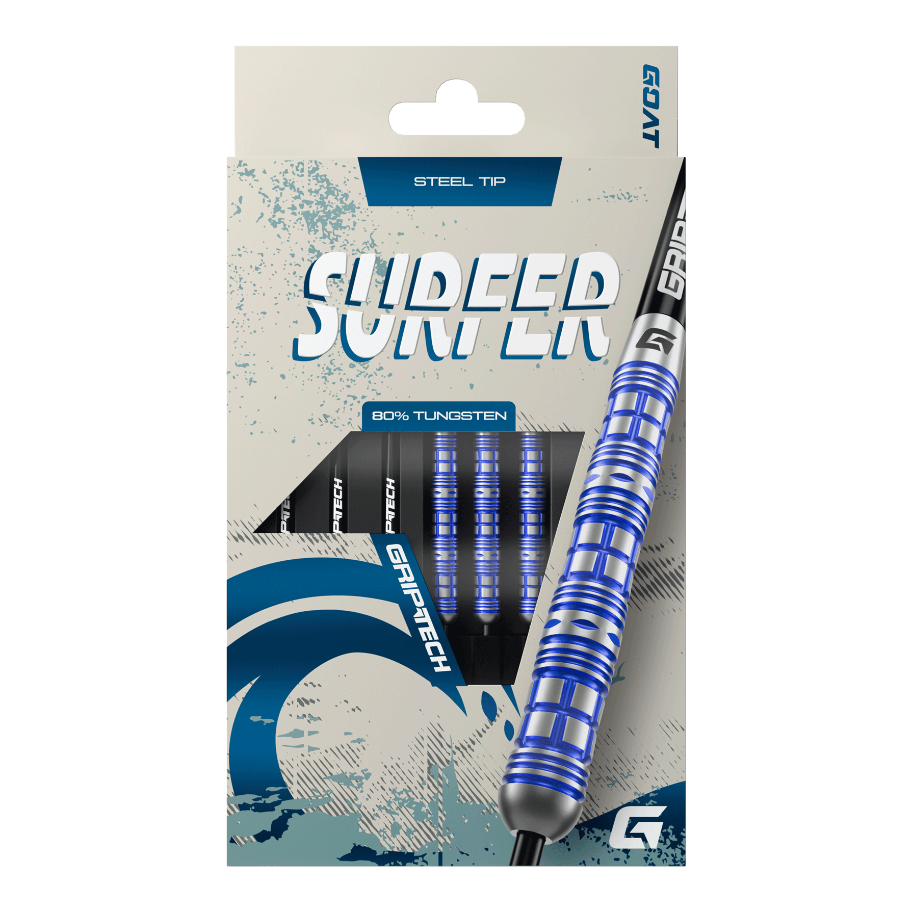 Fléchettes en acier GOAT Surfer Hier sieht man die GOAT Surfer Steeldarts. Sie sind modern und in hoher Qualität gefertigt.