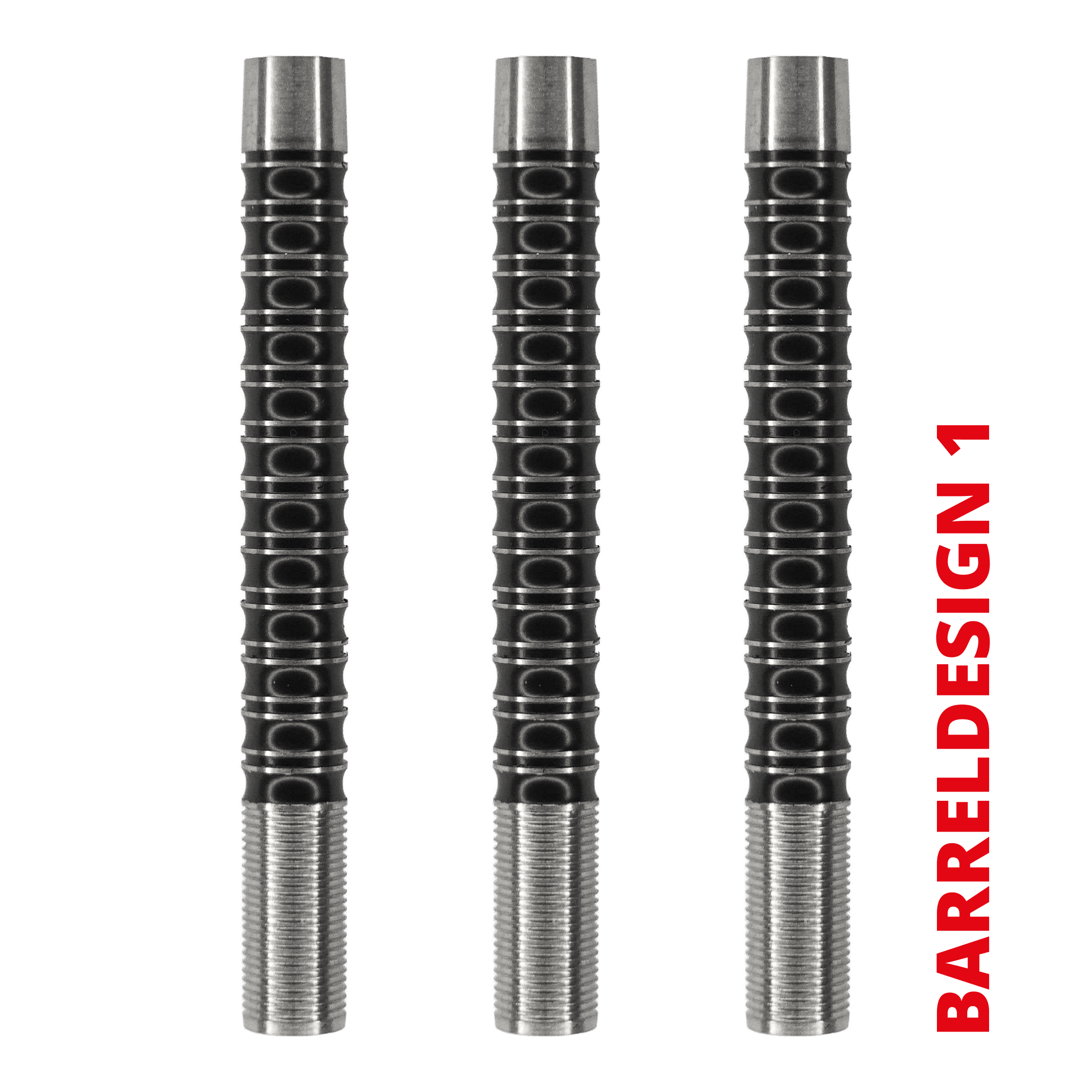 McDart Super Grip Long 90% Tungstène Hier ist der McDart Super Grip Long 90% Tungsten Softdart-Barrel zu sehen. Er besitzt eine längliche Form und viele Griffmulden.