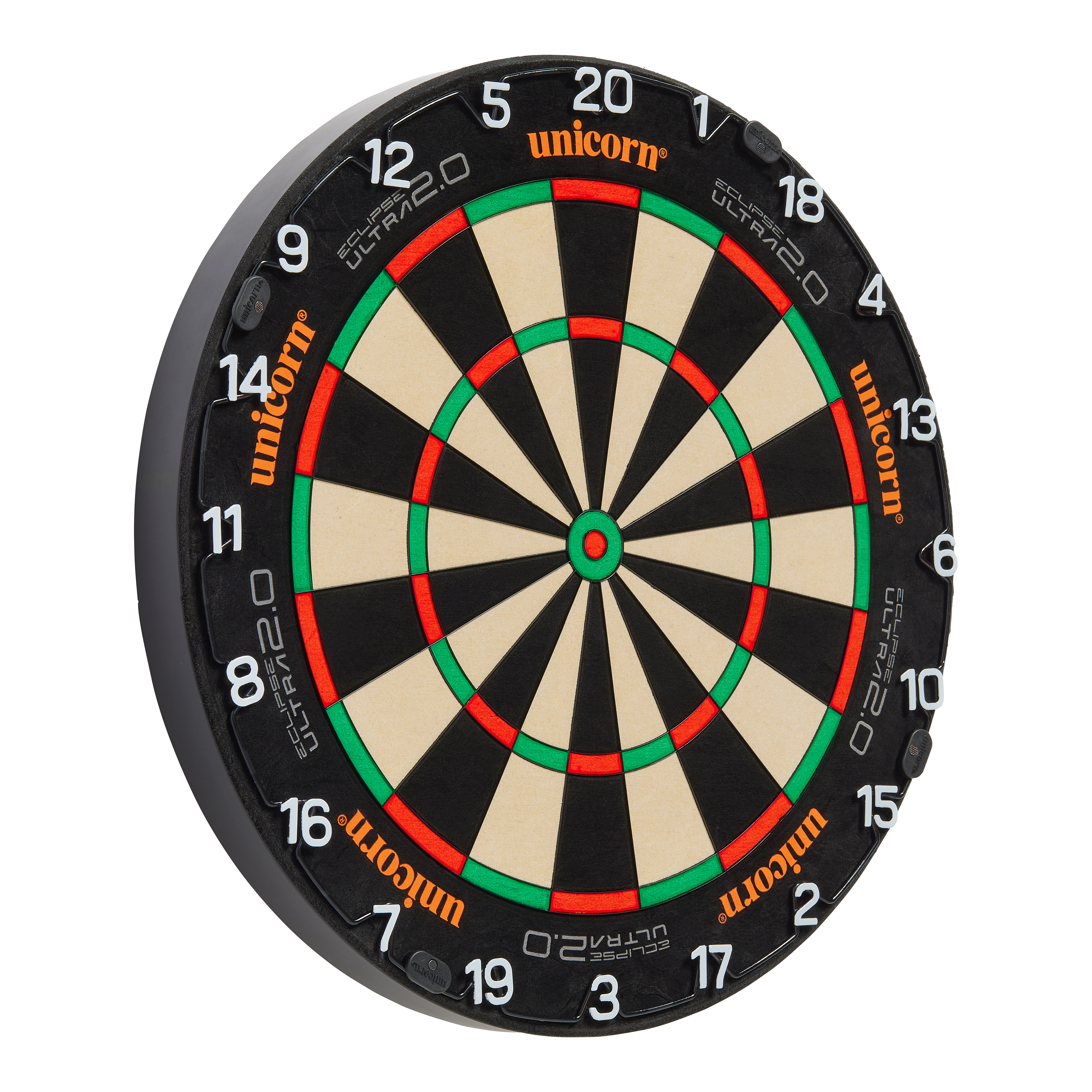 Cible de fléchettes en acier Unicorn Eclipse Ultra 2.0 Das Produkt Unicorn Eclipse Ultra 2.0 Steeldartboard wird frontal gezeigt. Die Oberfläche ist ebenmäßig.